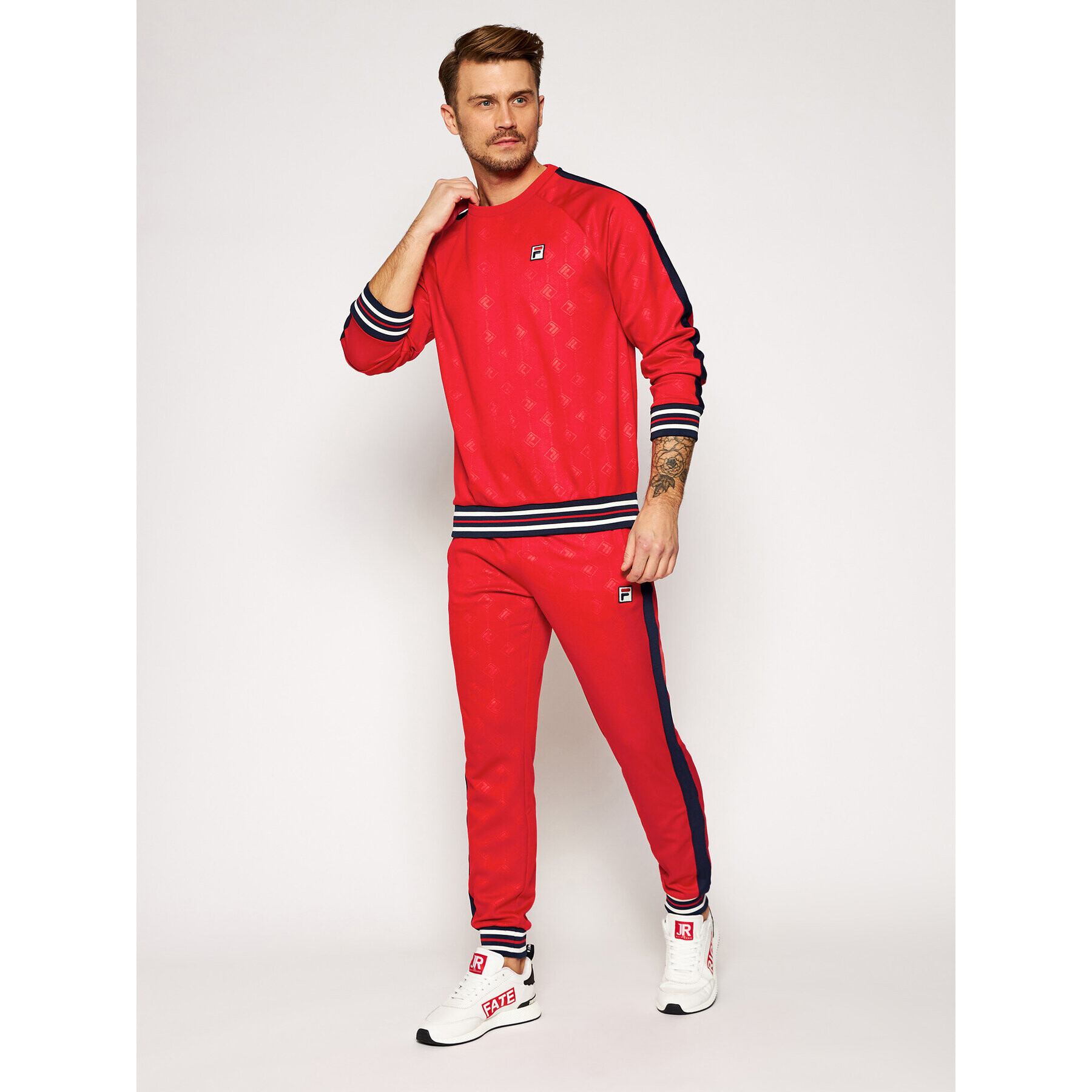 Fila Mikina Hinto 687883 Červená Regular Fit - Pepit.cz