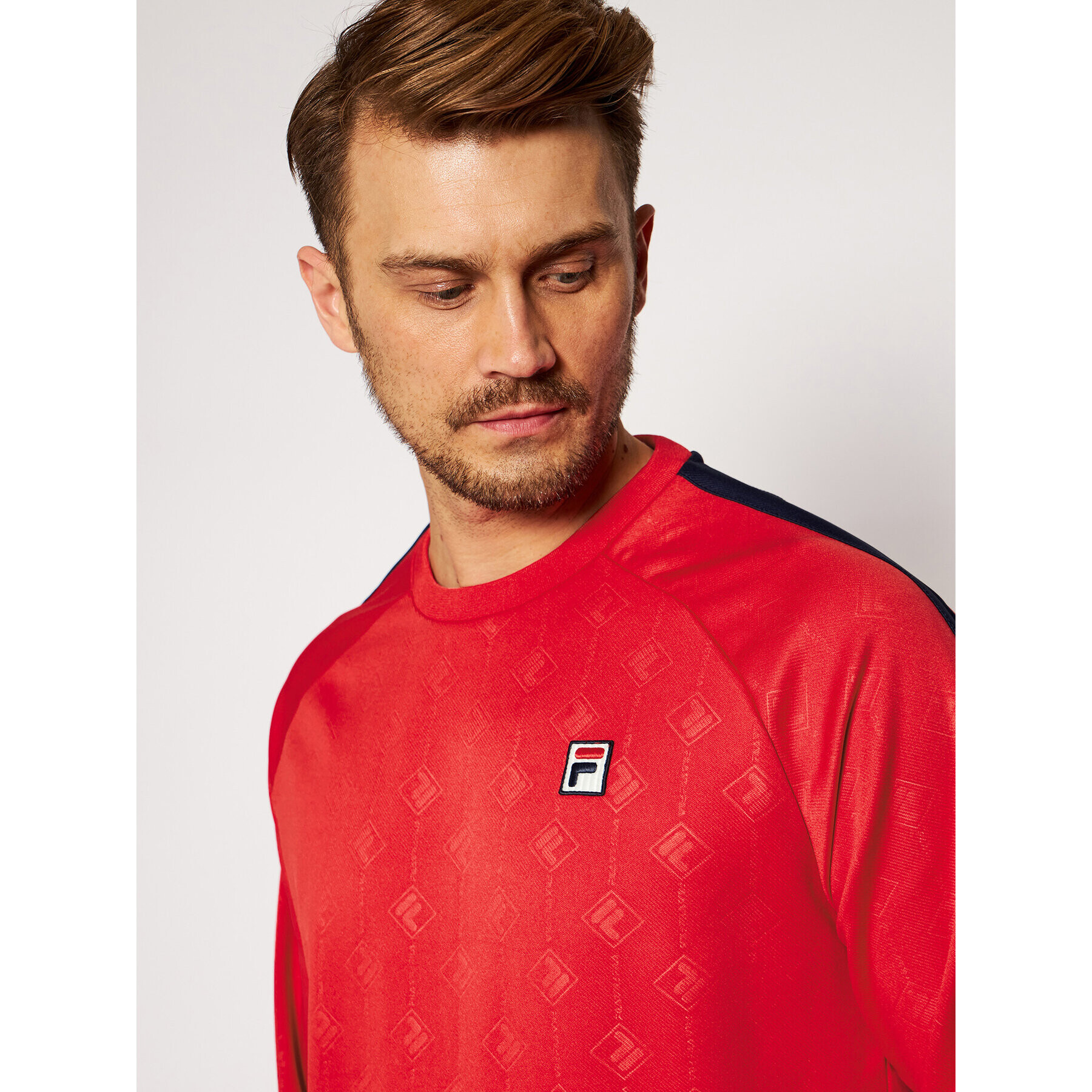 Fila Mikina Hinto 687883 Červená Regular Fit - Pepit.cz