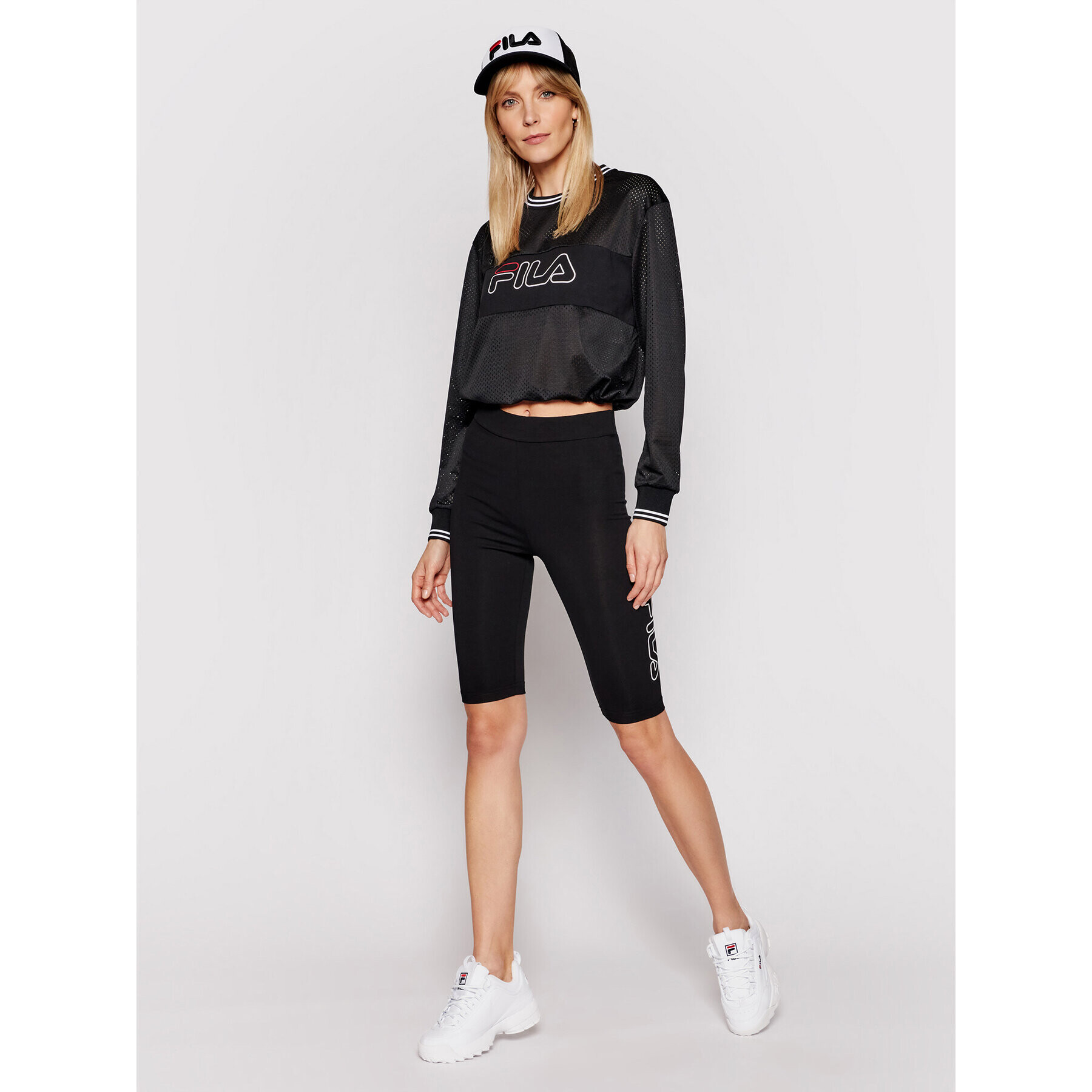 Fila Mikina Jalina 683300 Černá Cropped Fit - Pepit.cz