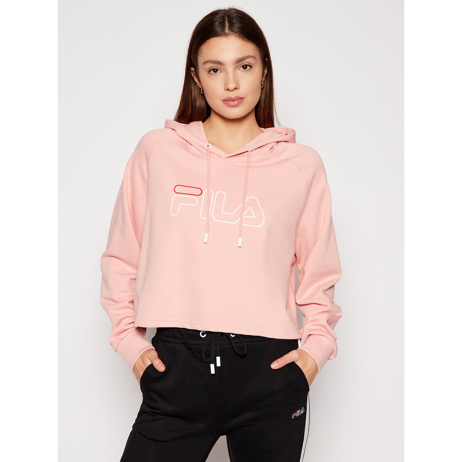 Fila Mikina Jana 683310 Oranžová Cropped Fit - Pepit.cz