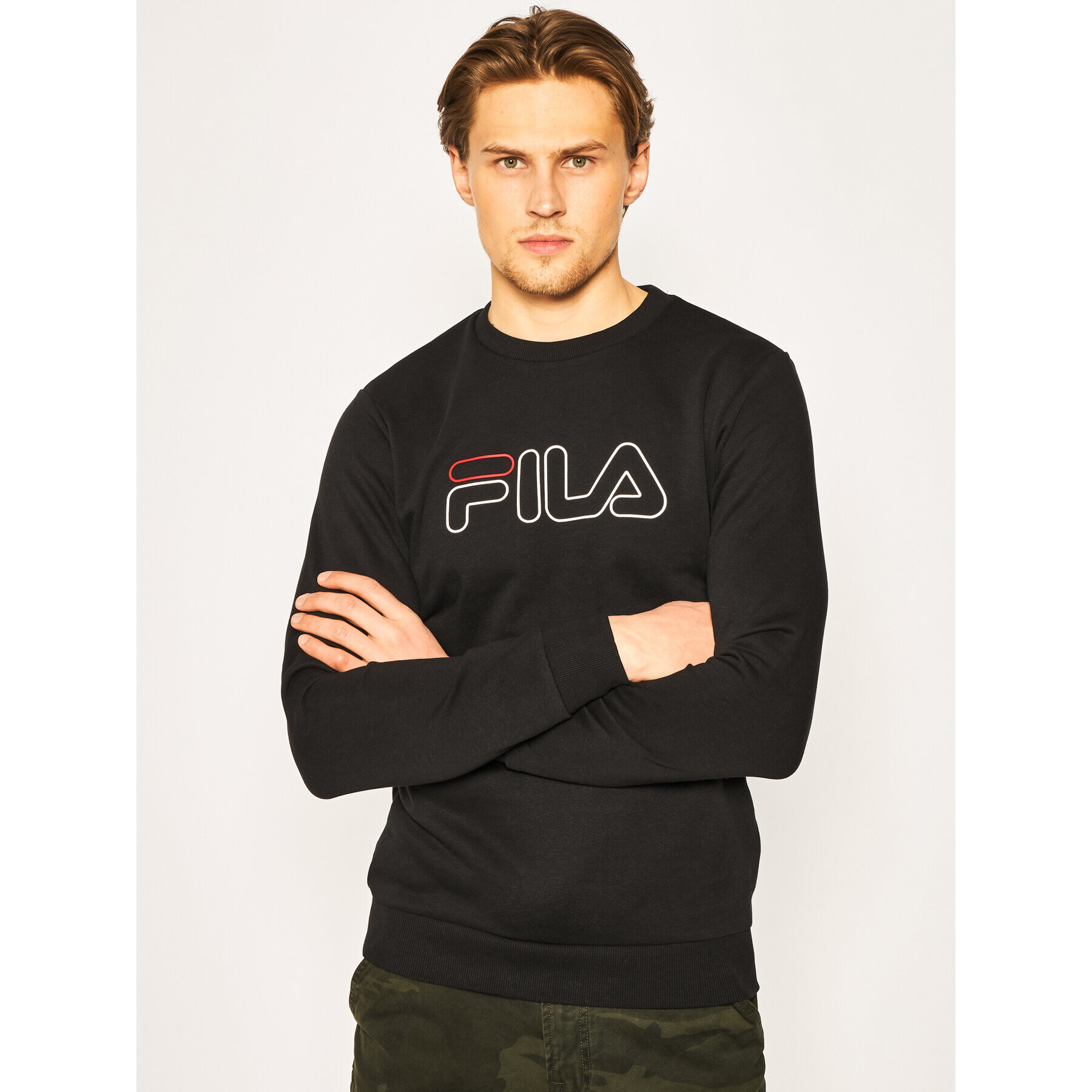 Fila Mikina Liam Crew 687139 Černá Regular Fit - Pepit.cz