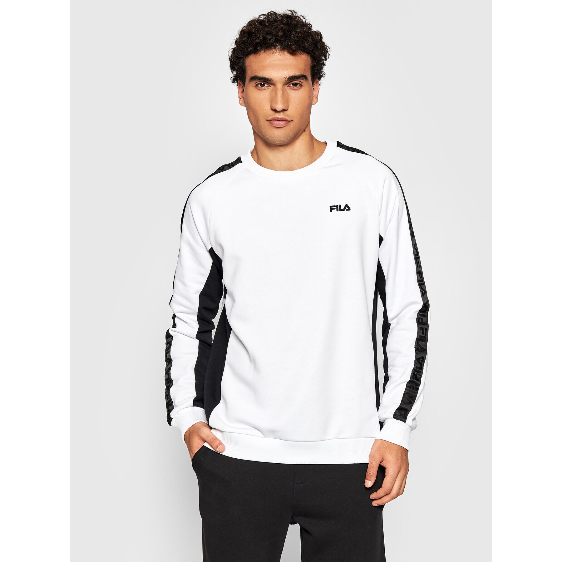 Fila Mikina Natan 688997 Bílá Regular Fit - Pepit.cz