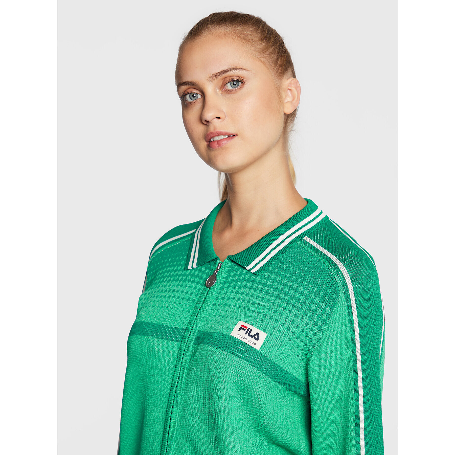 Fila Mikina Tarazona FAW0233 Zelená Regular Fit - Pepit.cz