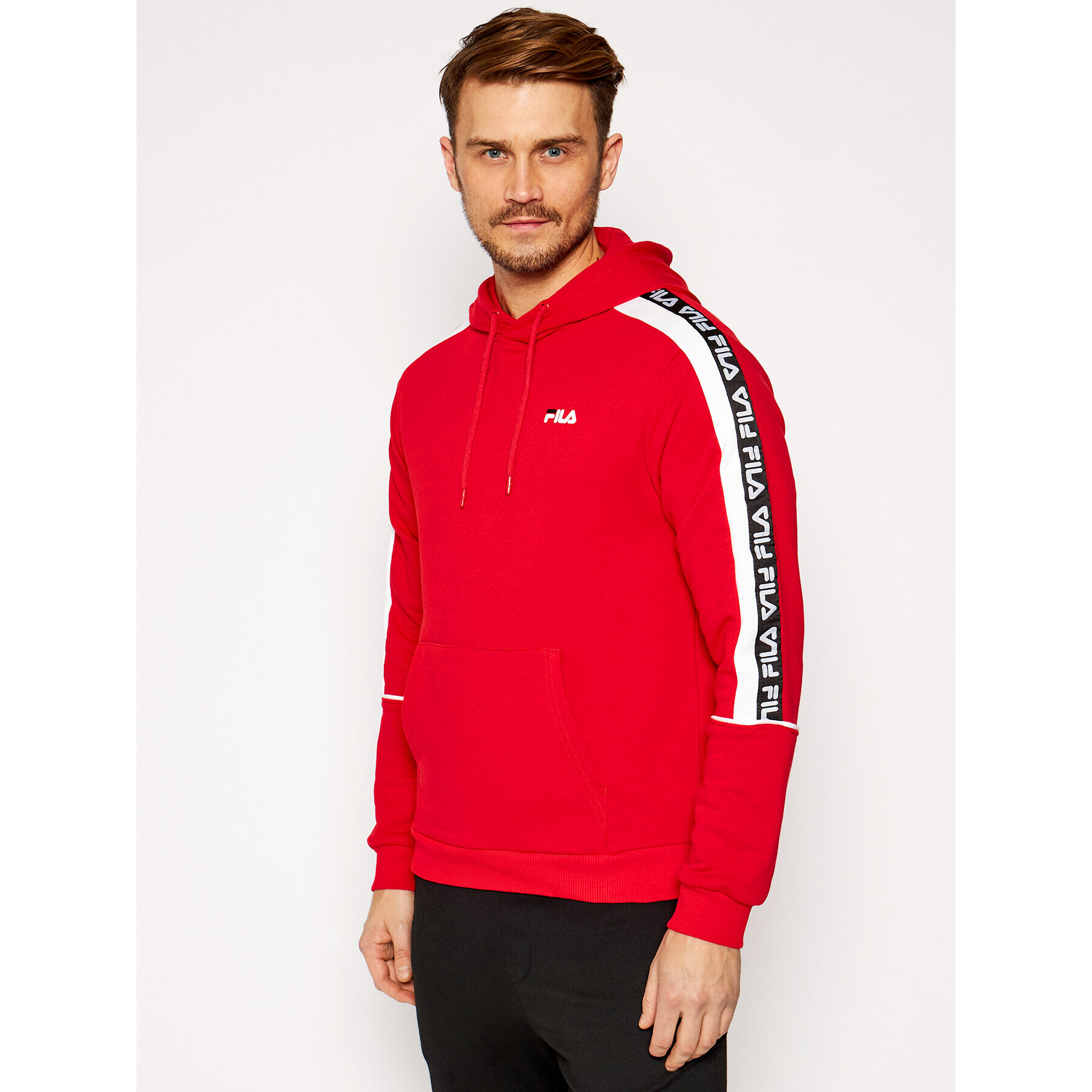 Fila Mikina Tefo 688815 Červená Regular Fit - Pepit.cz