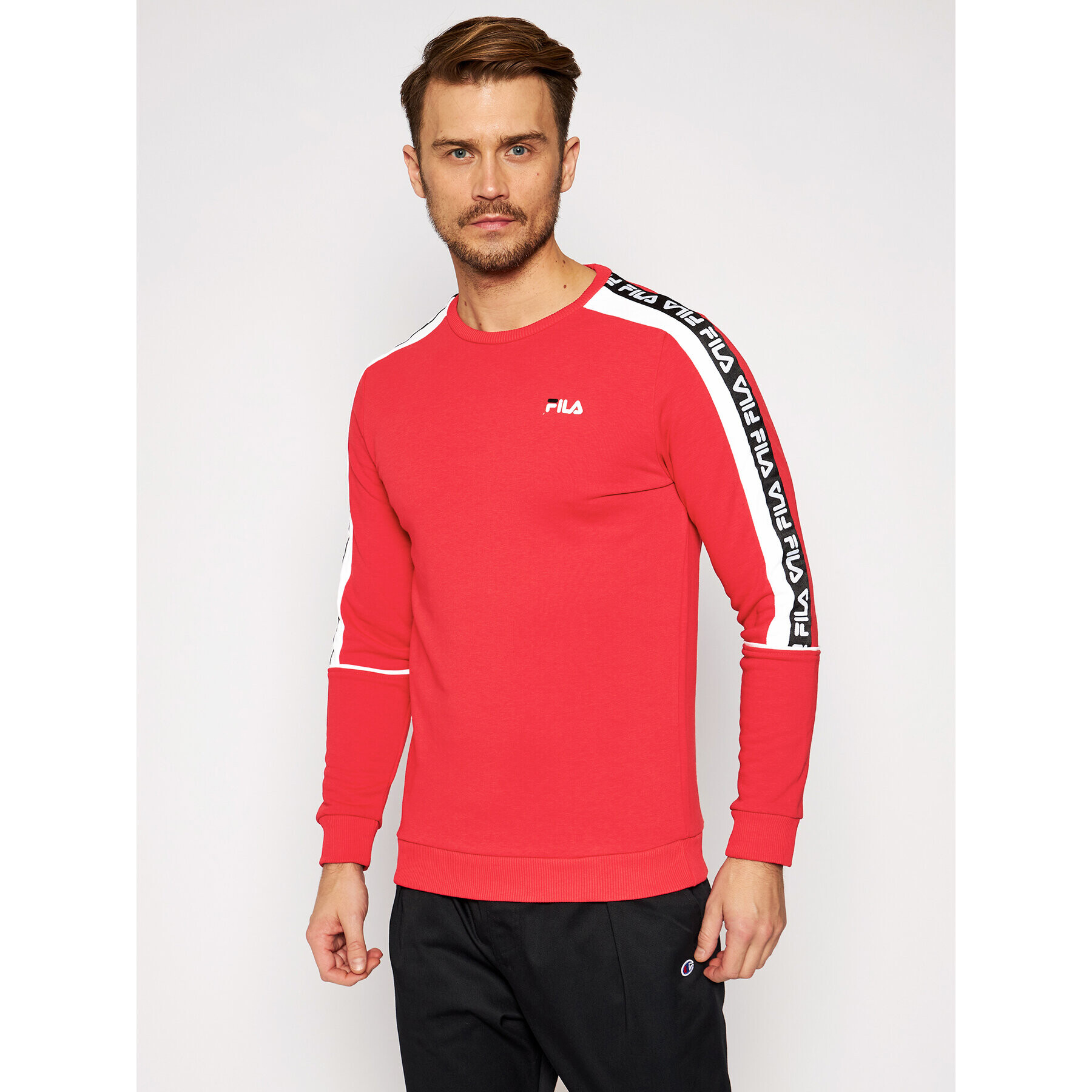 Fila Mikina Teom 688812 Červená Regular Fit - Pepit.cz