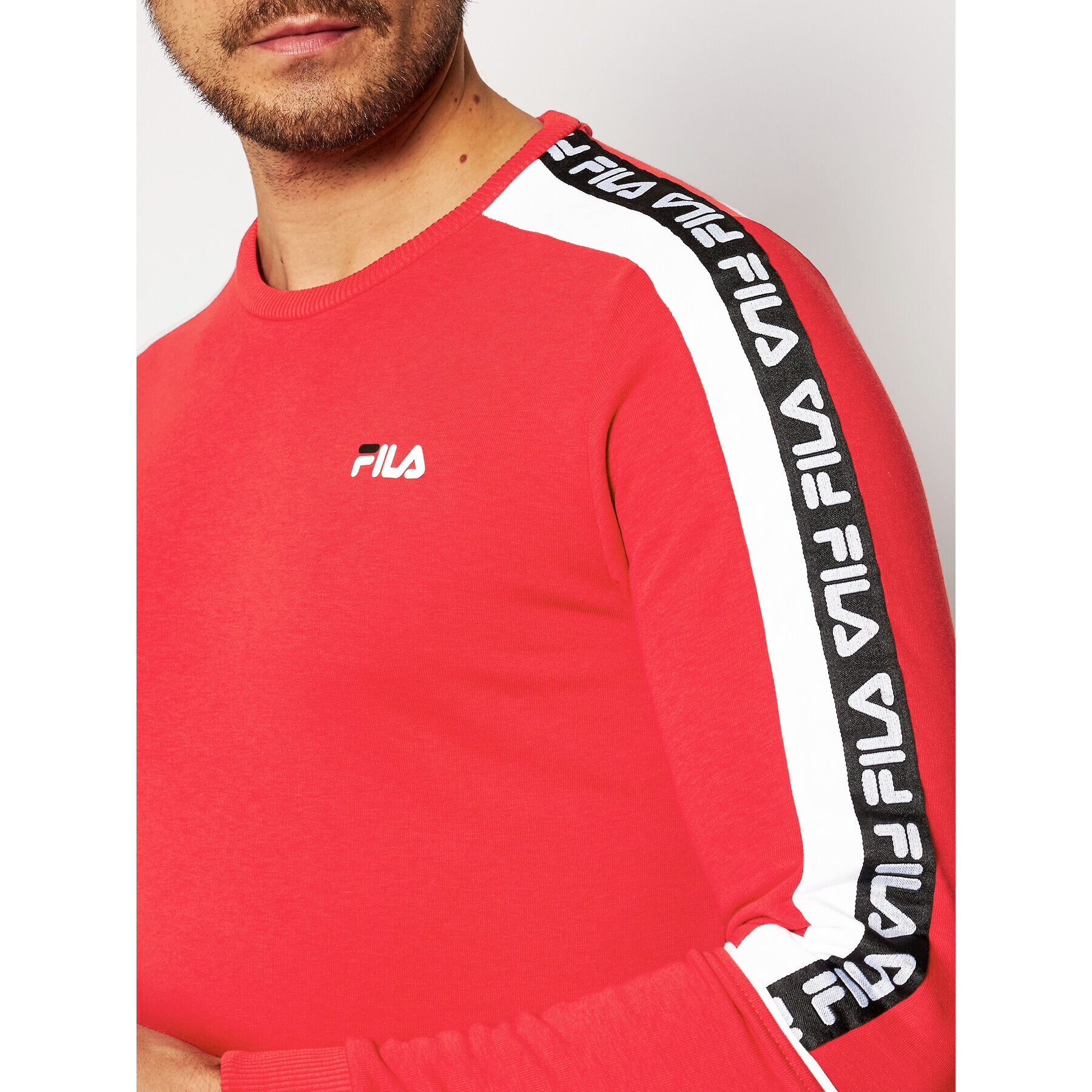 Fila Mikina Teom 688812 Červená Regular Fit - Pepit.cz