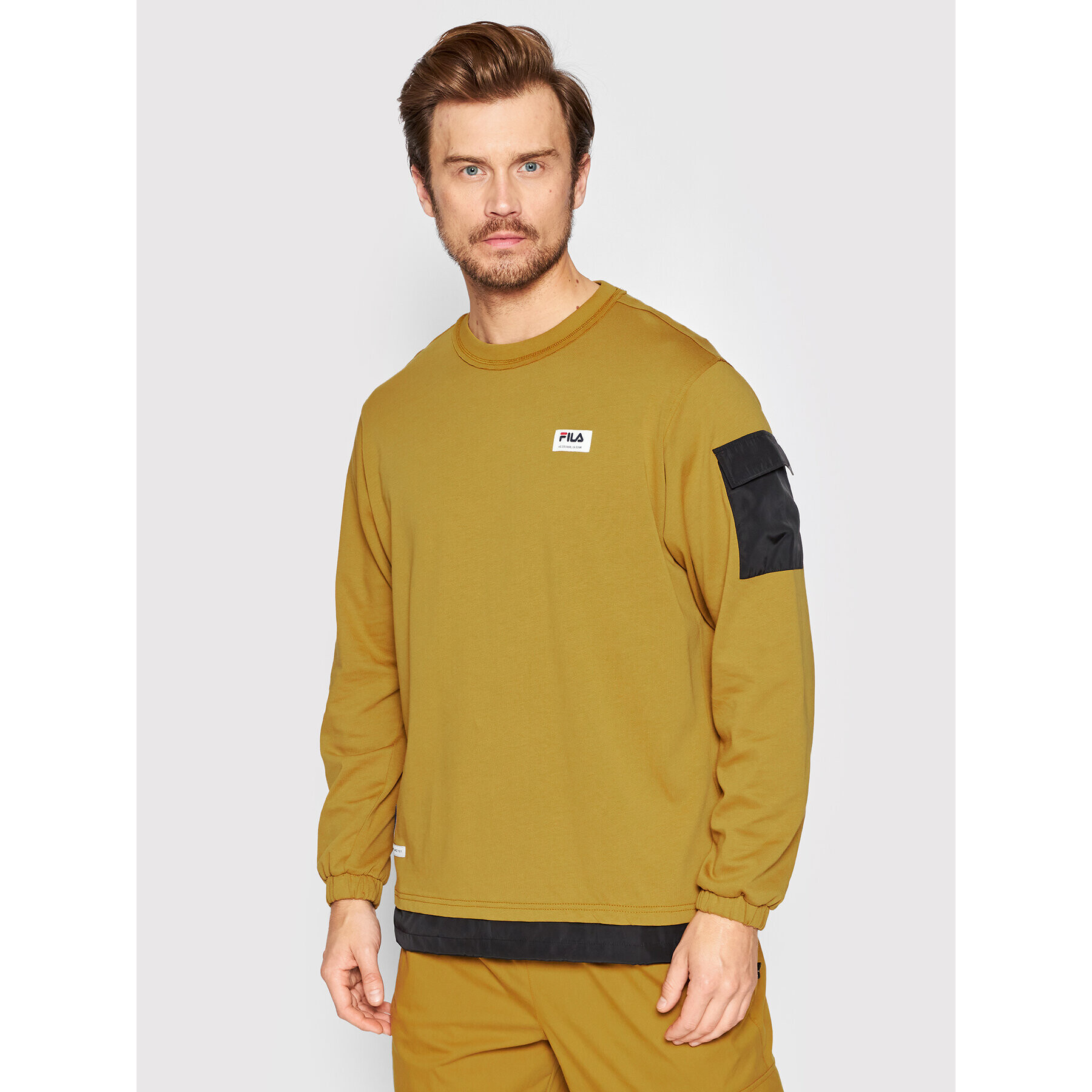 Fila Mikina Teruel FAM0004 Hnědá Regular Fit - Pepit.cz