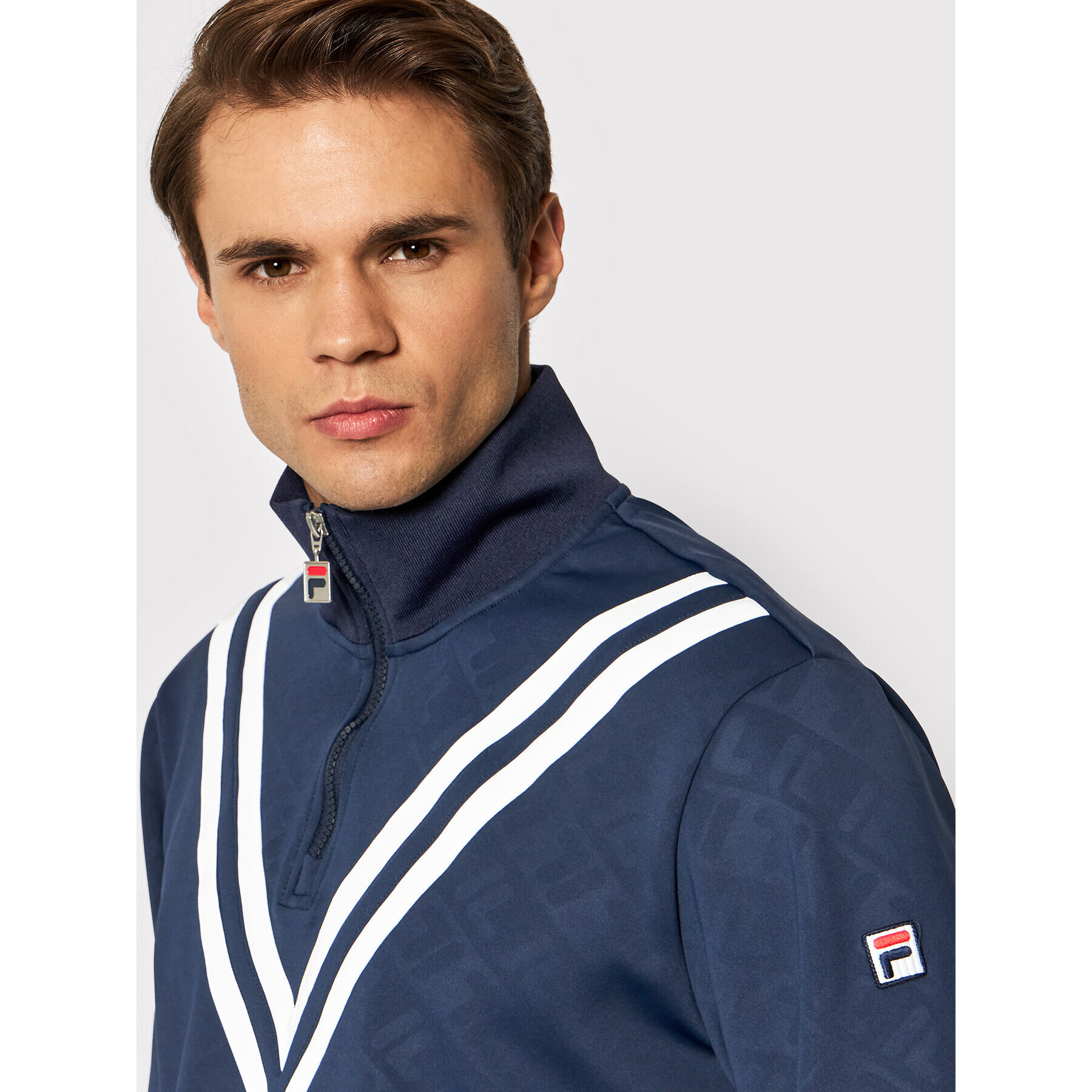 Fila Mikina Teslin 689173 Tmavomodrá Regular Fit - Pepit.cz