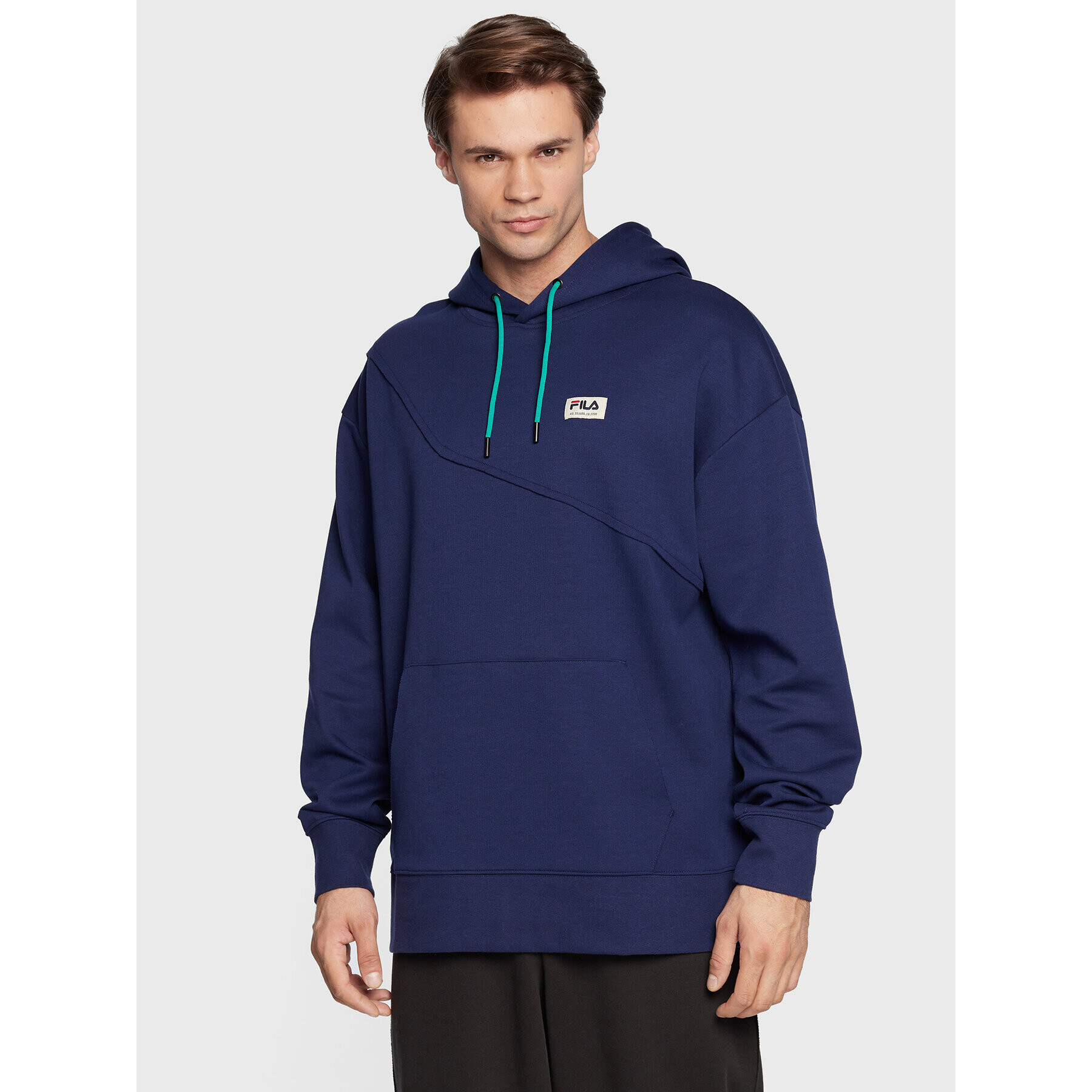 Fila Mikina Thiers FAM0147 Tmavomodrá Oversize - Pepit.cz