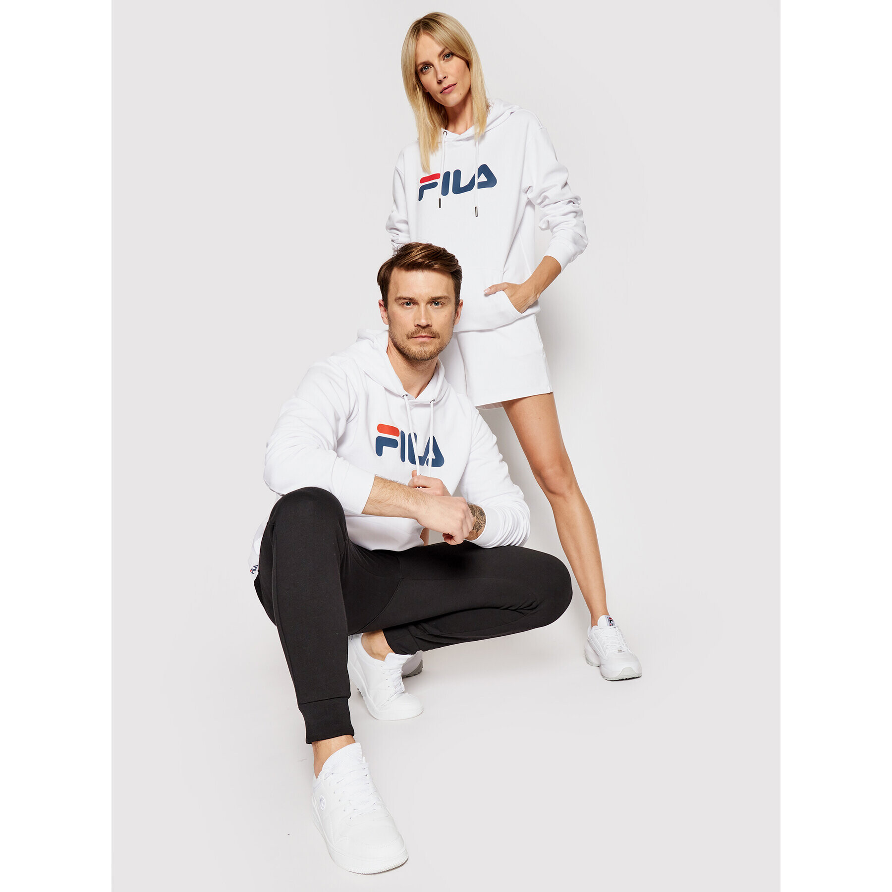 Fila Mikina Unisex 681090 Bílá Regular Fit - Pepit.cz