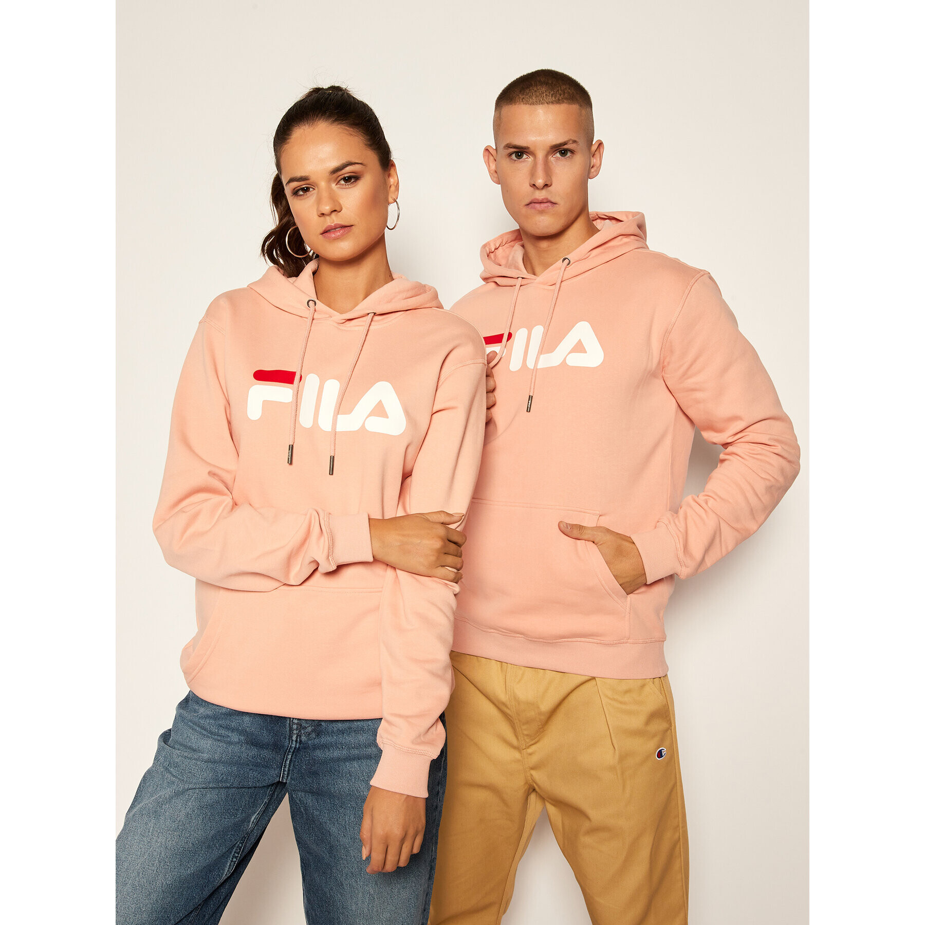 Fila Mikina Unisex 681090 Růžová Regular Fit - Pepit.cz