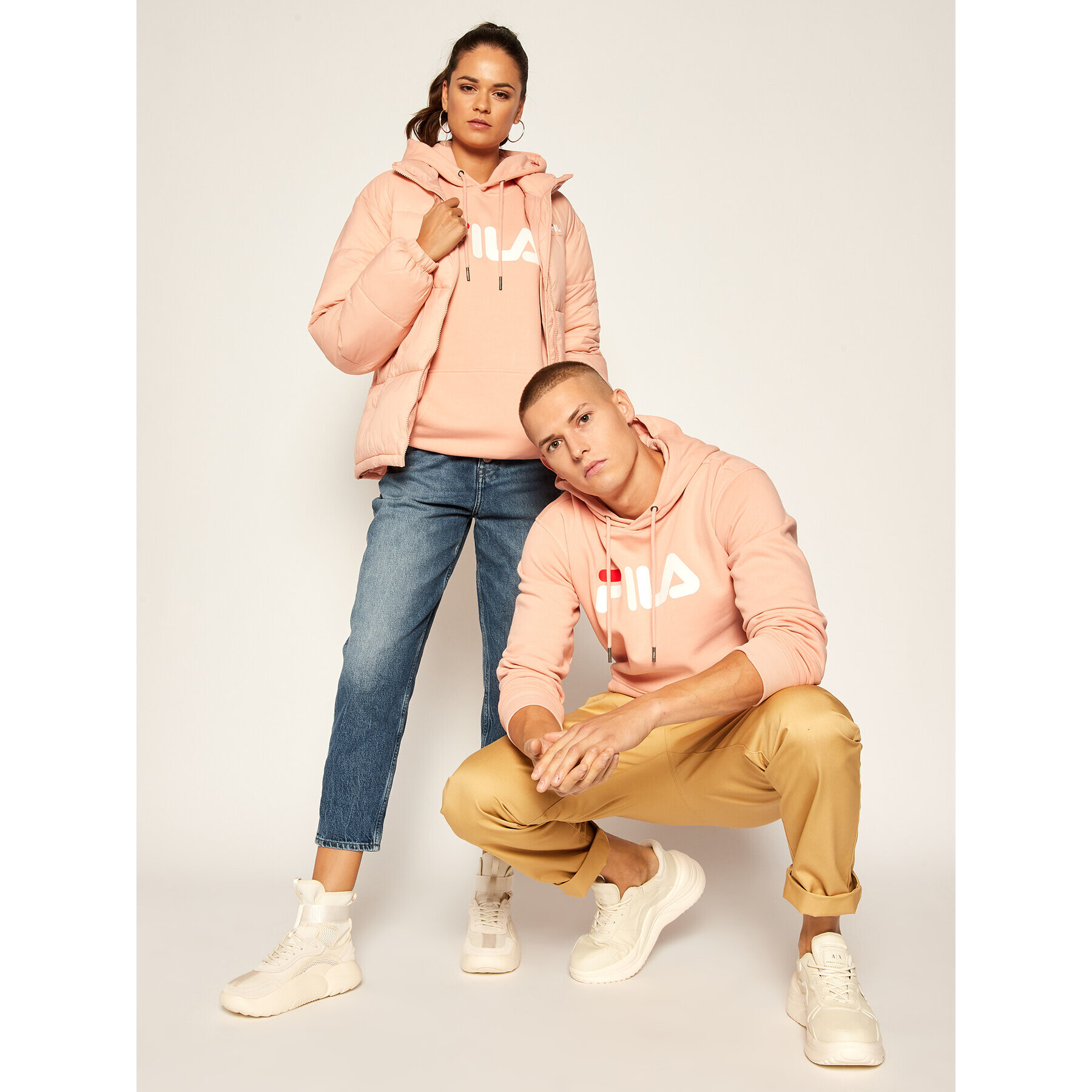 Fila Mikina Unisex 681090 Růžová Regular Fit - Pepit.cz