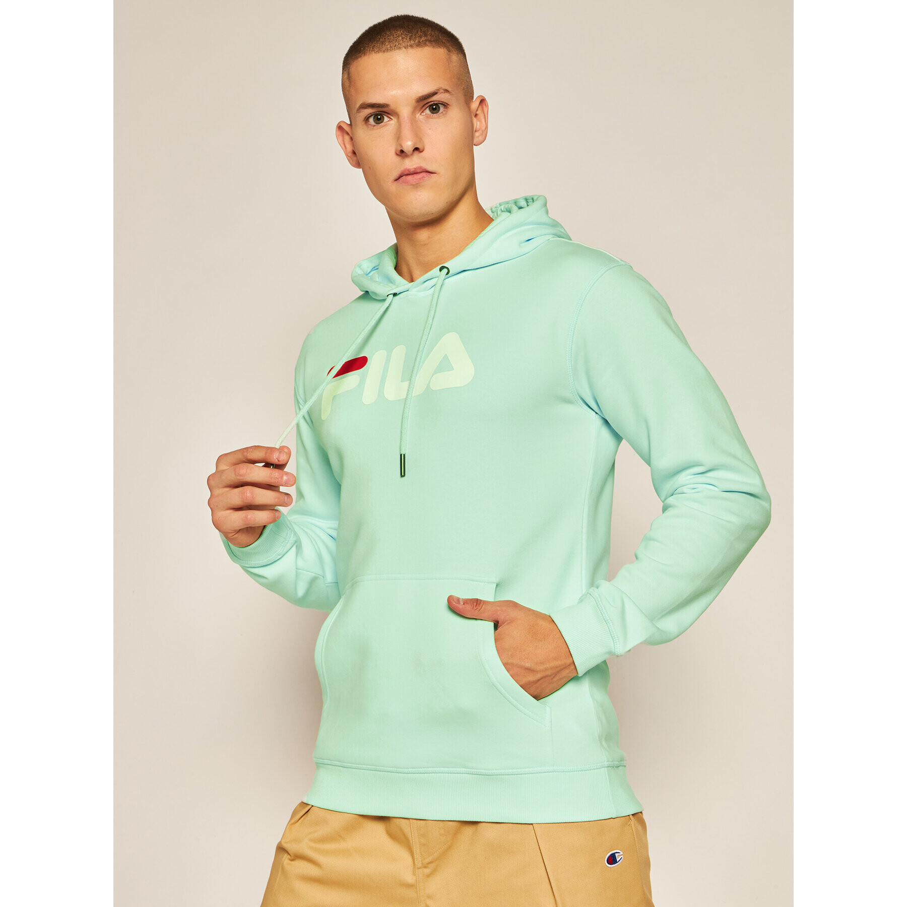 Fila Mikina Unisex 681090 Zelená Regular Fit - Pepit.cz