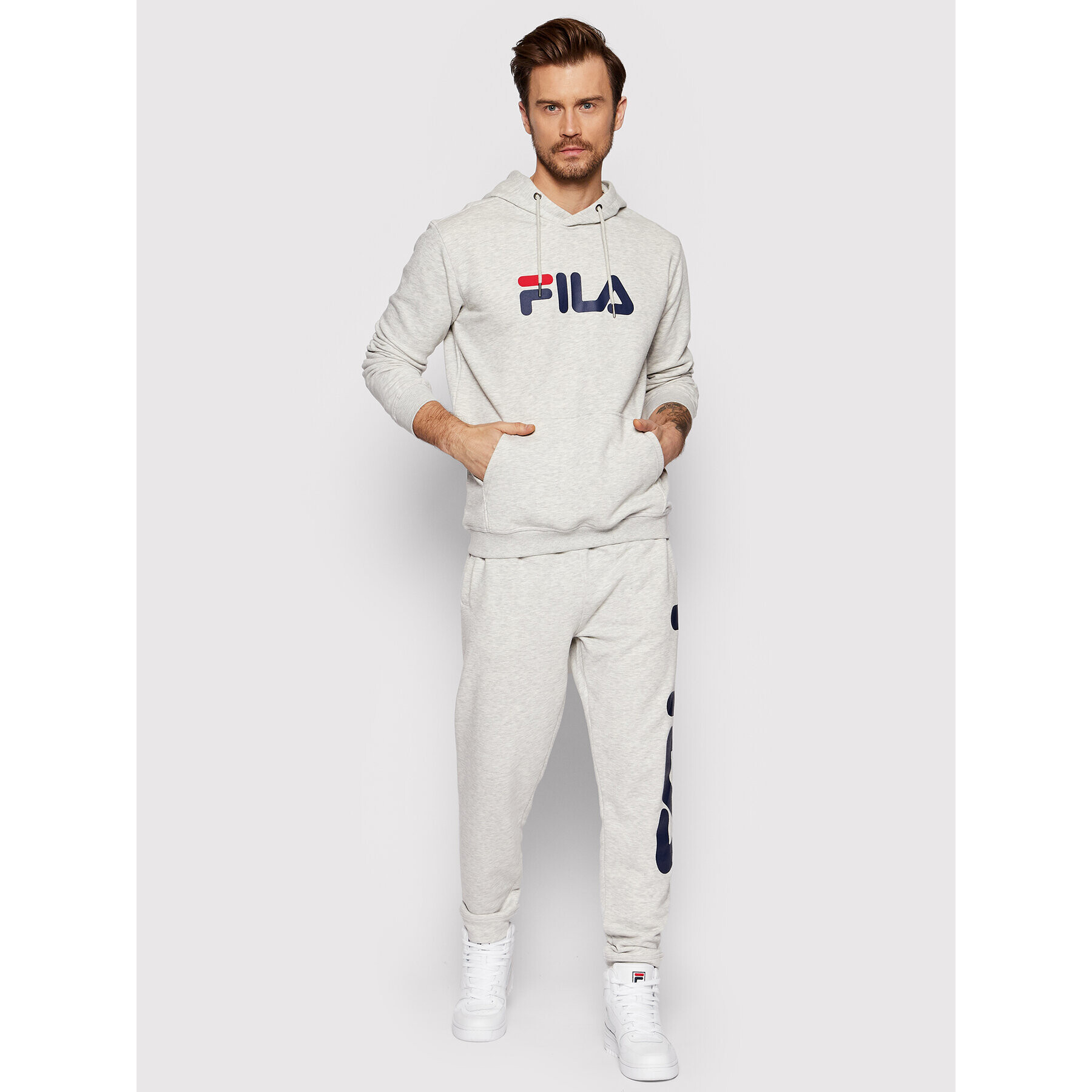 Fila Mikina Unisex Barumini FAU0068 Šedá Regular Fit - Pepit.cz