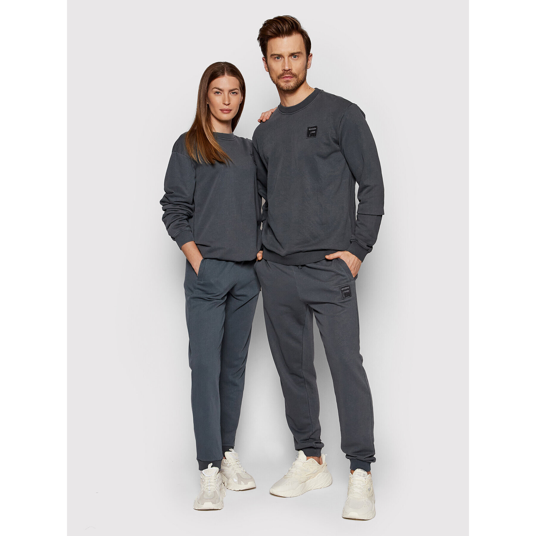 Fila Mikina Unisex Brugge FAU0001 Šedá Regular Fit - Pepit.cz