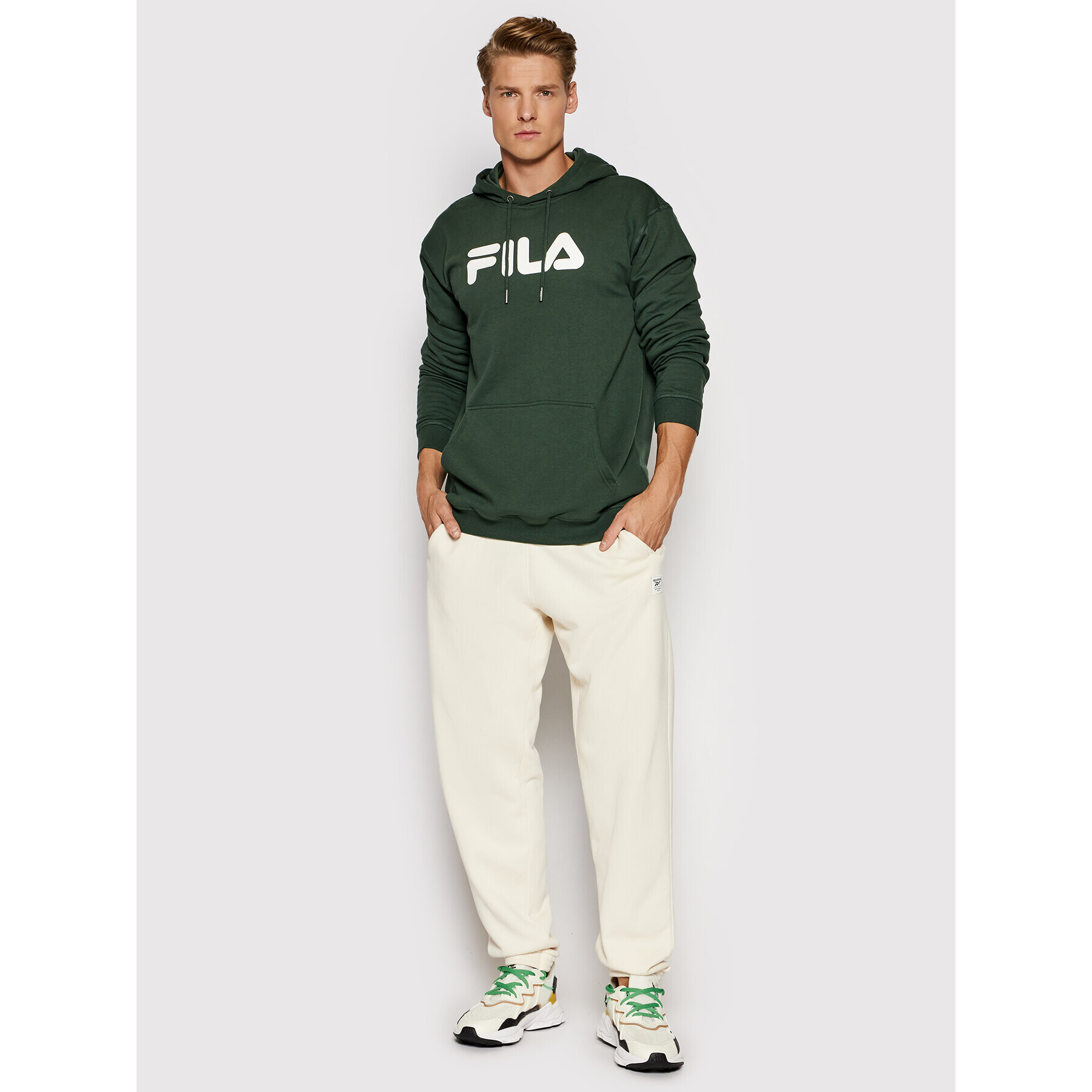 Fila Mikina Unisex Classic Pure 681090 Zelená Regular Fit - Pepit.cz