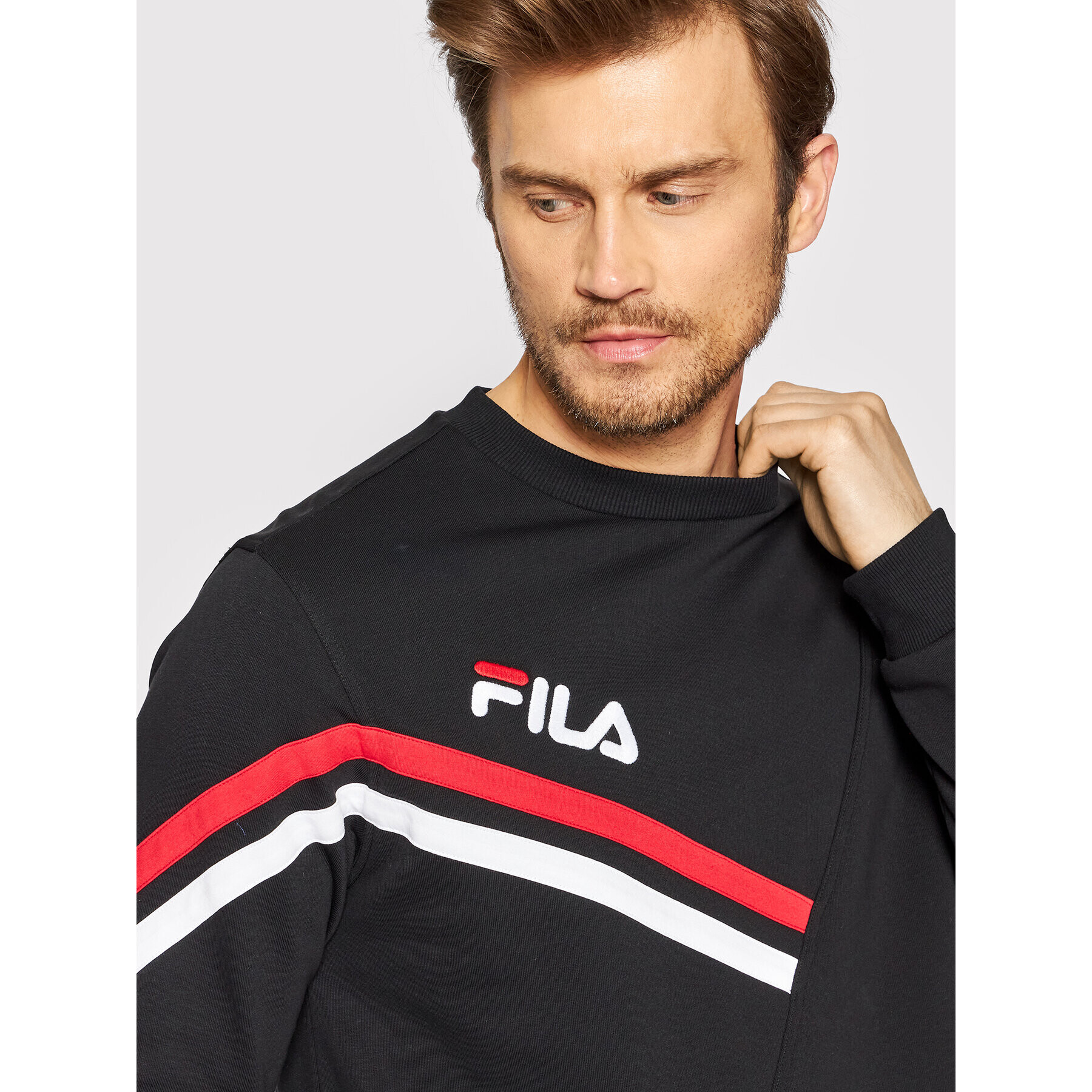 Fila Mikina Zeitz FAM0088 Černá Relaxed Fit - Pepit.cz