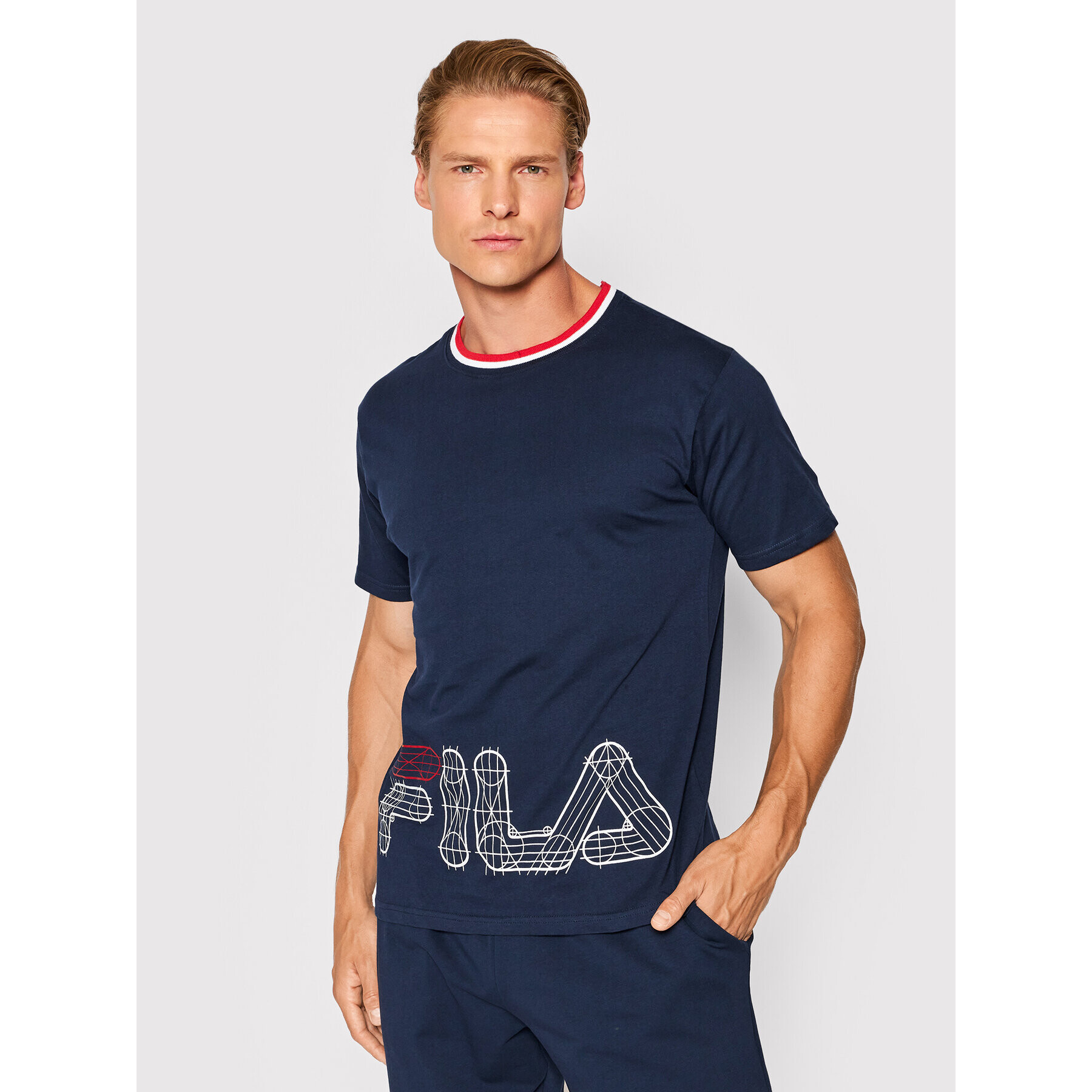 Fila Pyžamo FPS1100 Tmavomodrá Regular Fit - Pepit.cz