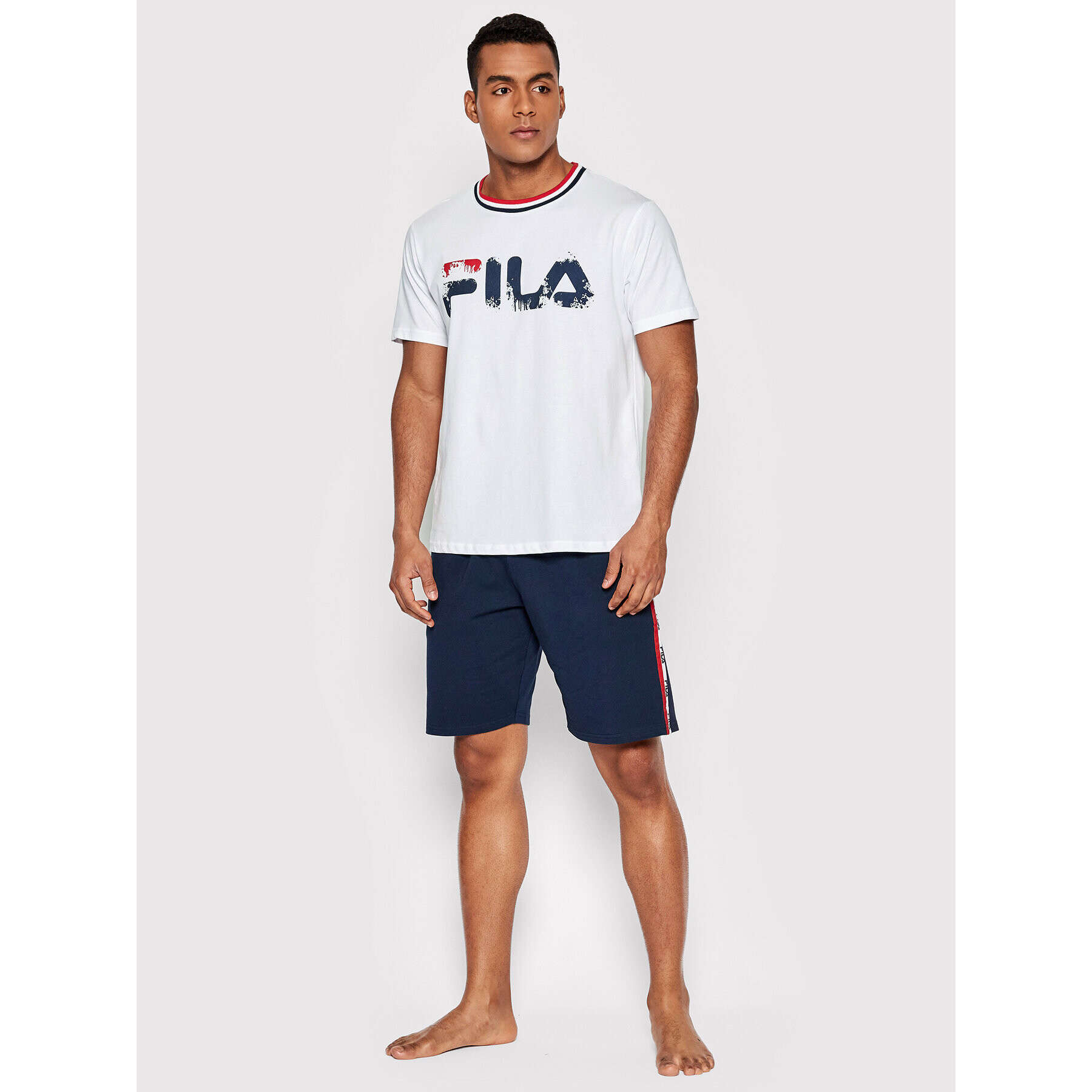 Fila Pyžamo Uomo FPS1096 Bílá Regular Fit - Pepit.cz