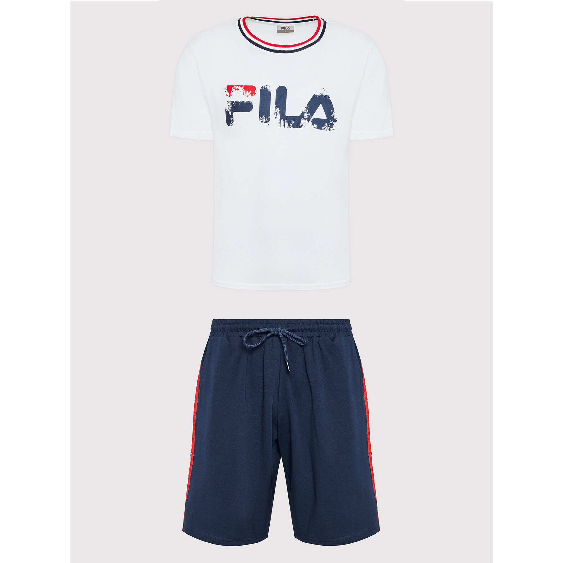 Fila Pyžamo Uomo FPS1096 Bílá Regular Fit - Pepit.cz