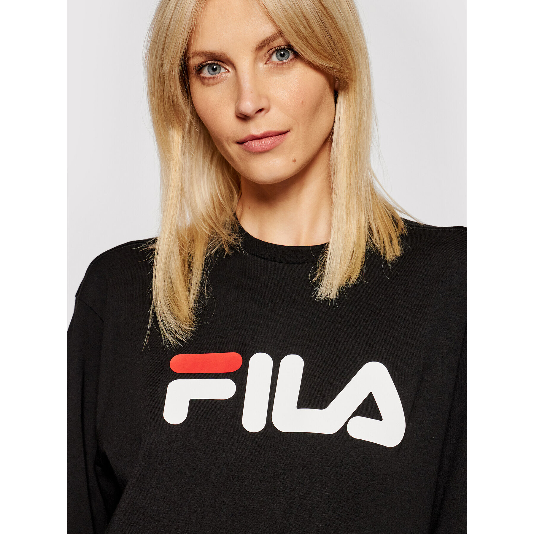 Fila S dlouhým rukávem Unisex Classic Pure 681092 Černá Regular Fit - Pepit.cz