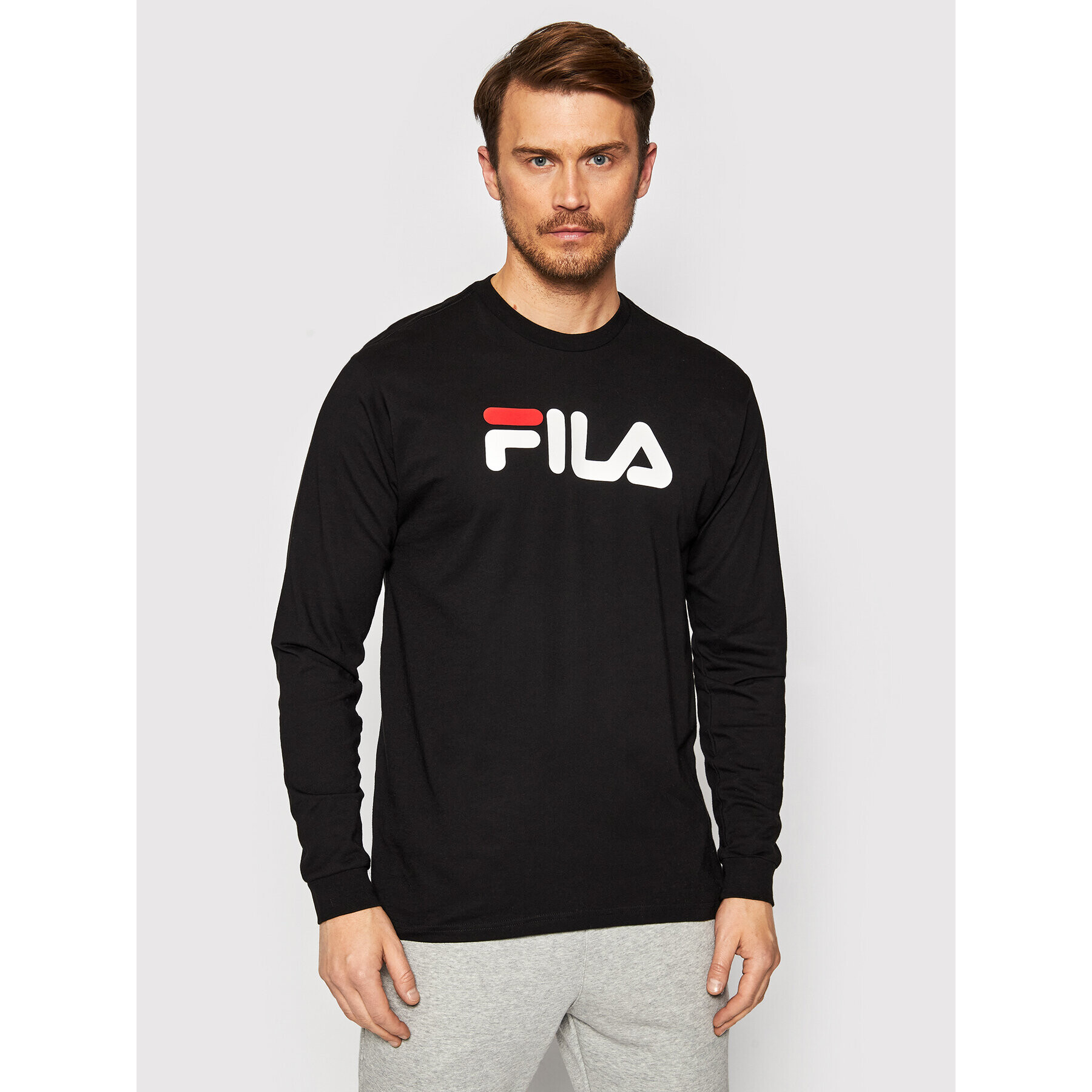 Fila S dlouhým rukávem Unisex Classic Pure 681092 Černá Regular Fit - Pepit.cz