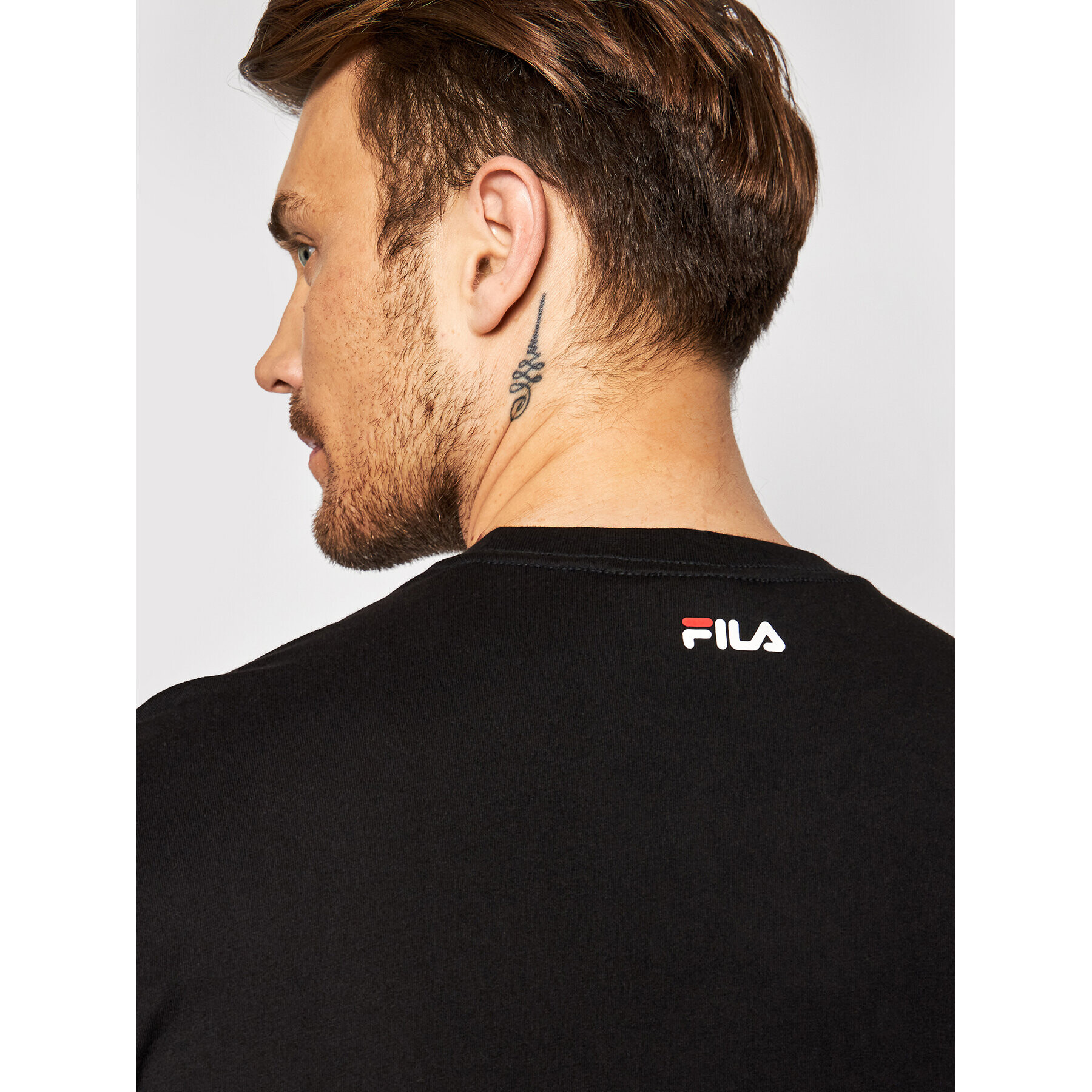 Fila S dlouhým rukávem Unisex Classic Pure 681092 Černá Regular Fit - Pepit.cz