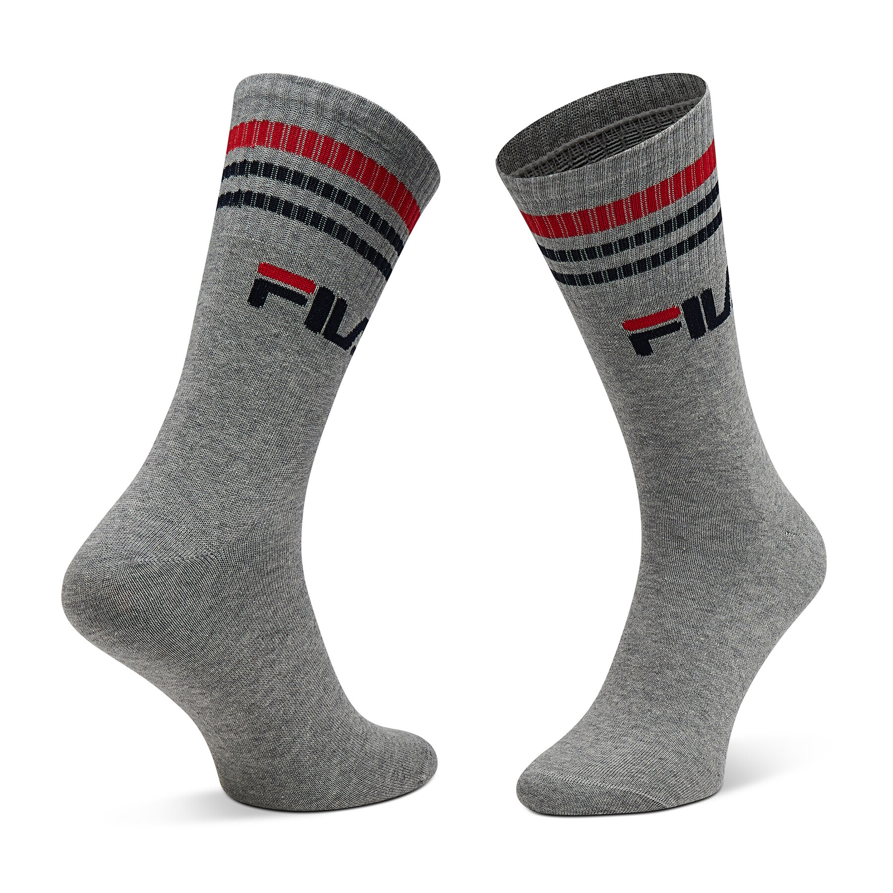 Fila Sada 3 párů vysokých ponožek unisex Calze F9090 Šedá - Pepit.cz