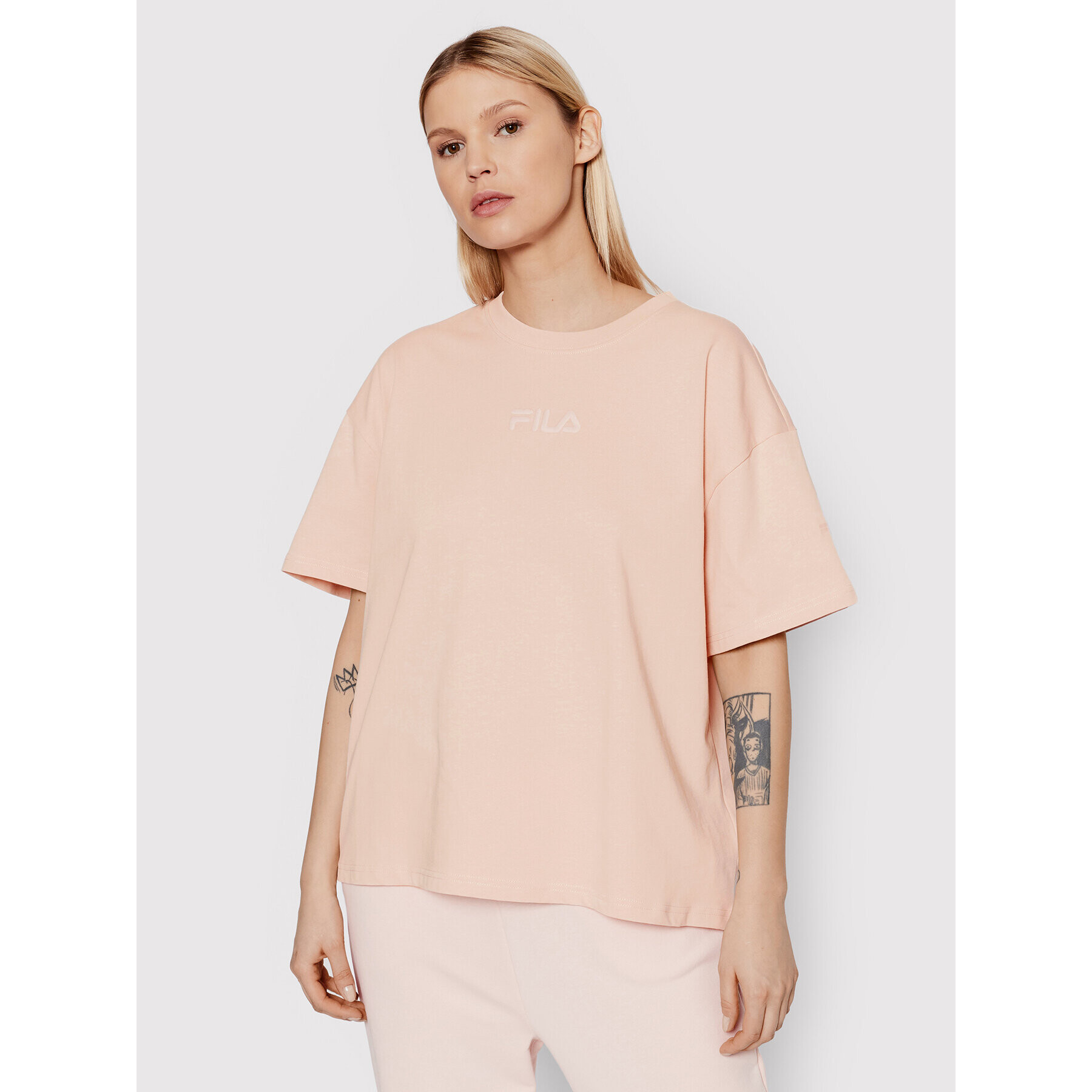 Fila T-Shirt Amalia 689776 Růžová Oversize - Pepit.cz