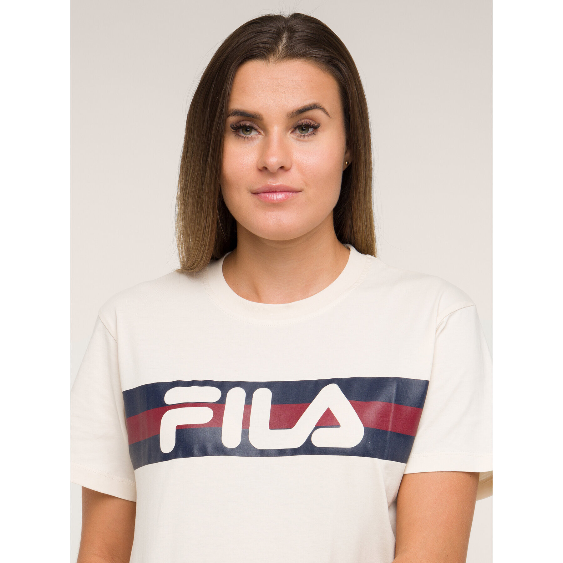 Fila T-Shirt Azrielle Graphic 687222 Béžová Regular Fit - Pepit.cz