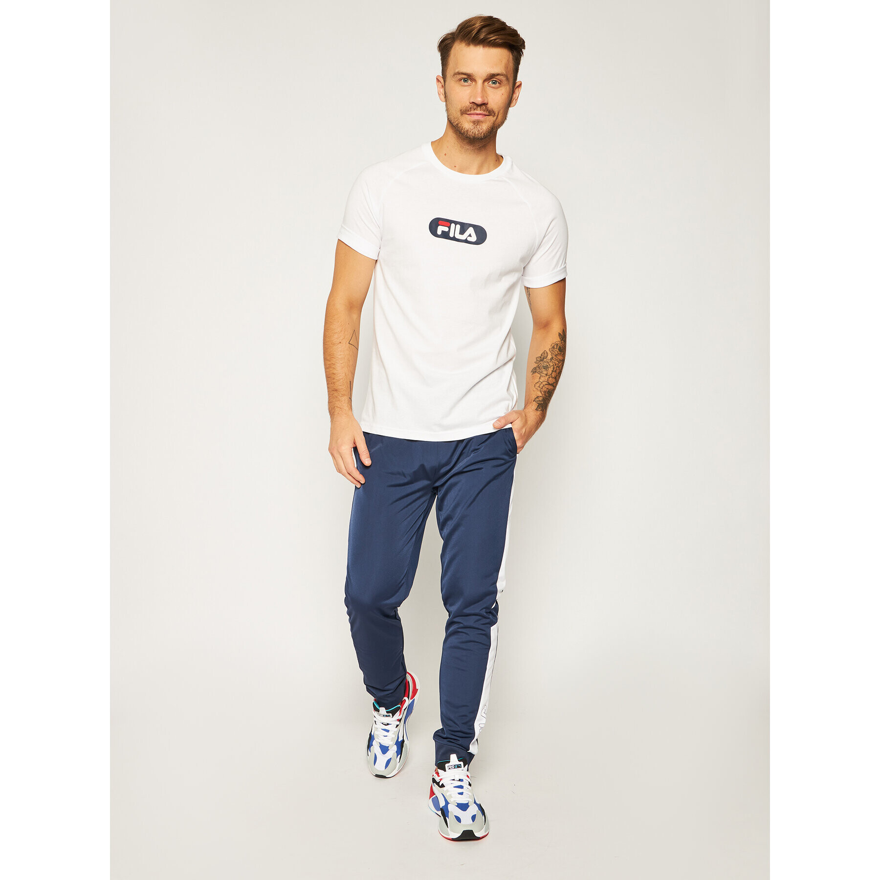 Fila T-Shirt Bane Raglan 687962 Bílá Regular Fit - Pepit.cz