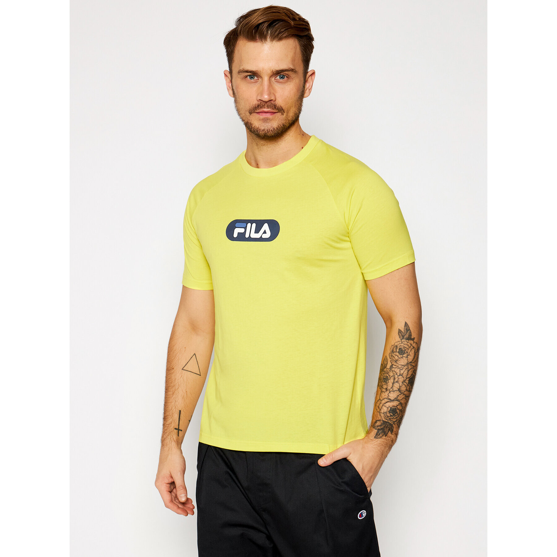 Fila T-Shirt Bane Raglan 687962 Žlutá Regular Fit - Pepit.cz