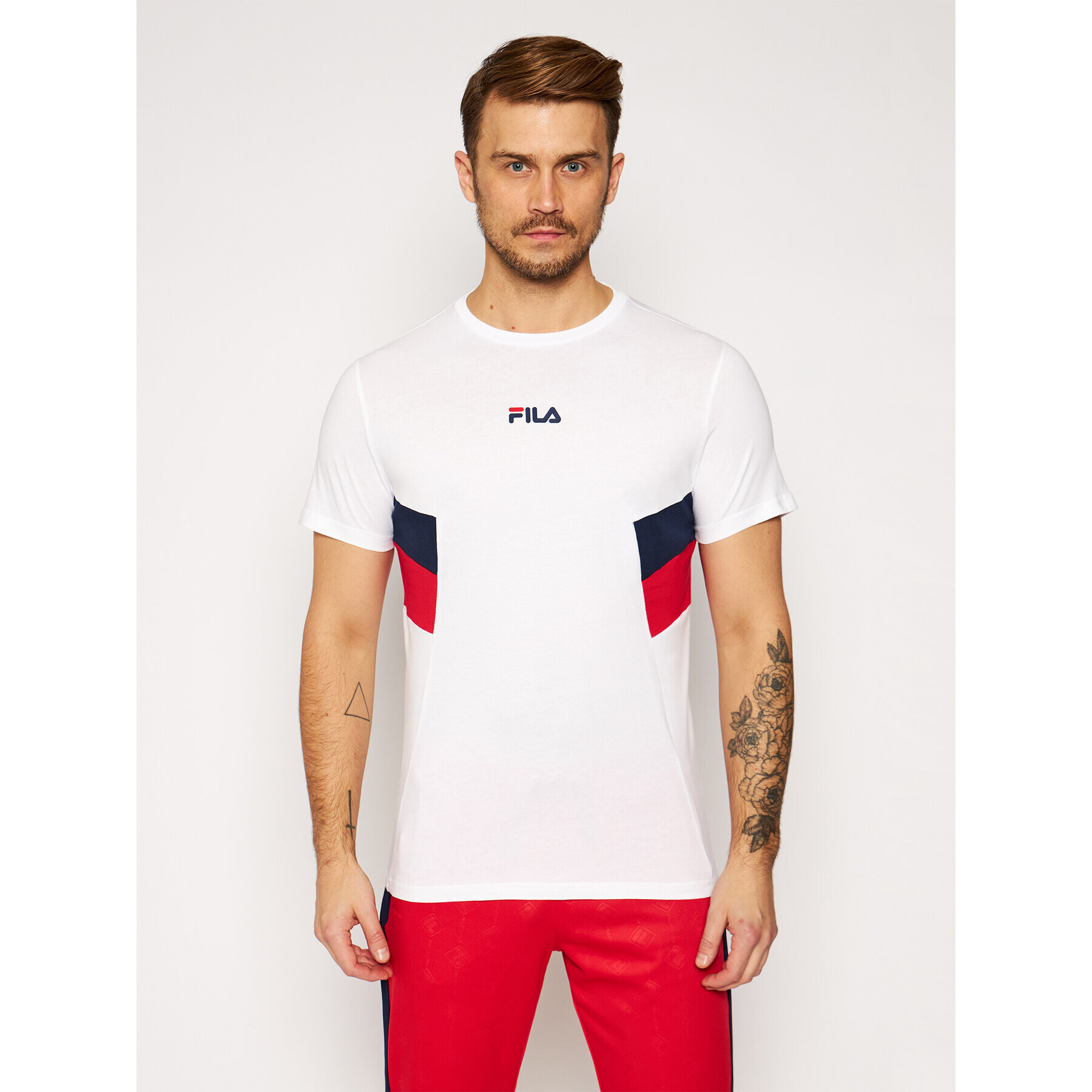 Fila T-Shirt Barry Tee 687482 Bílá Regular Fit - Pepit.cz