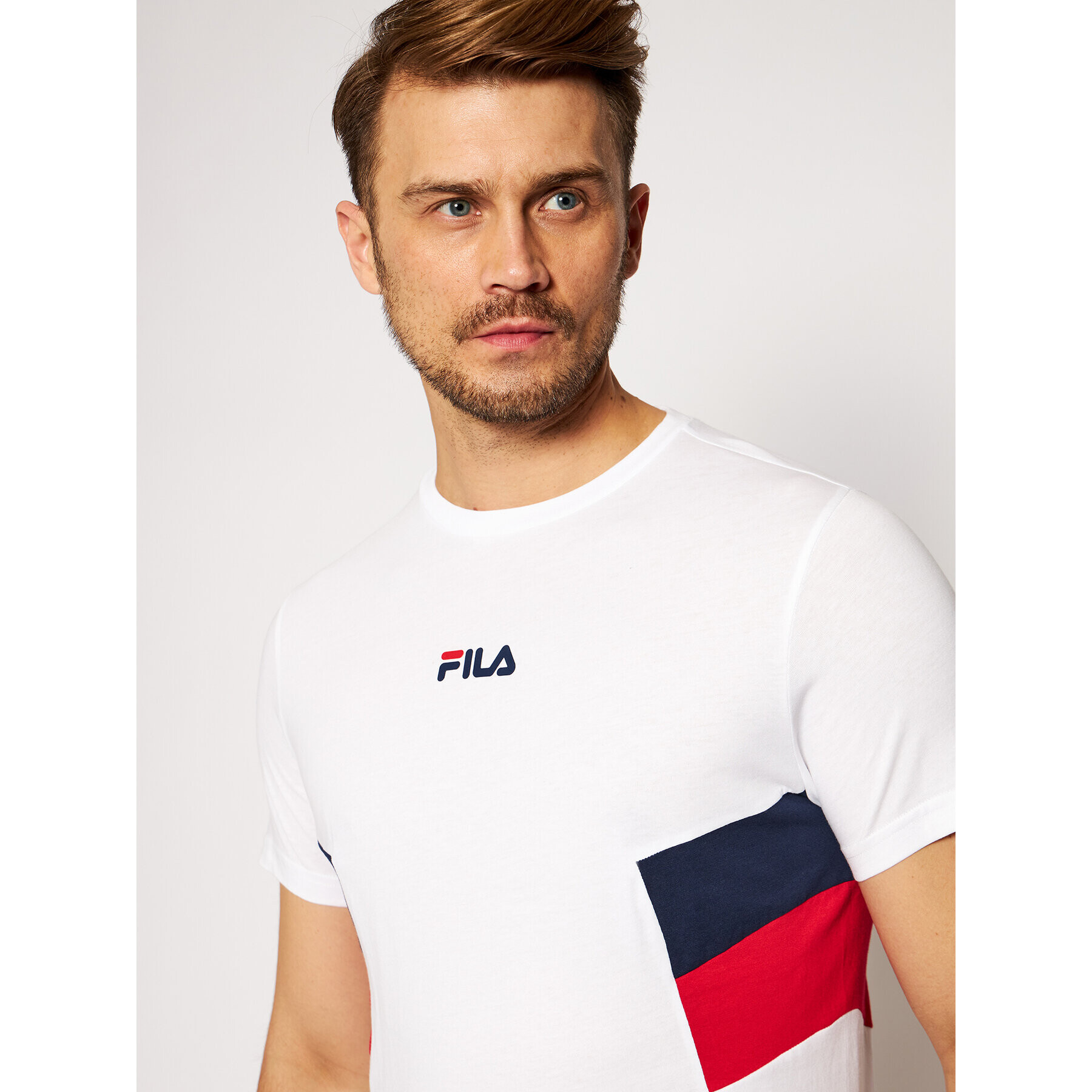 Fila T-Shirt Barry Tee 687482 Bílá Regular Fit - Pepit.cz