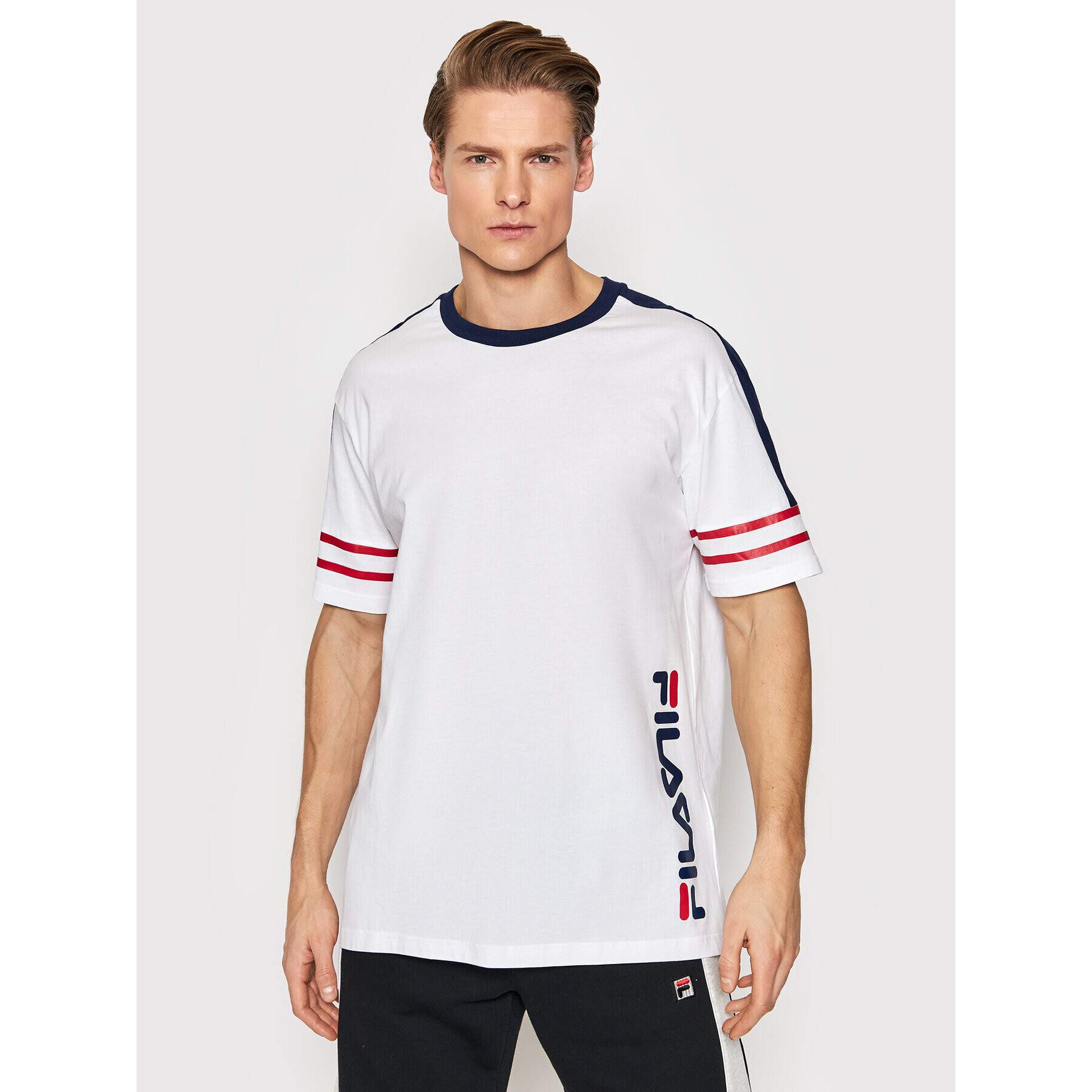 Fila T-Shirt Barstow 768989 Bílá Loose Fit - Pepit.cz