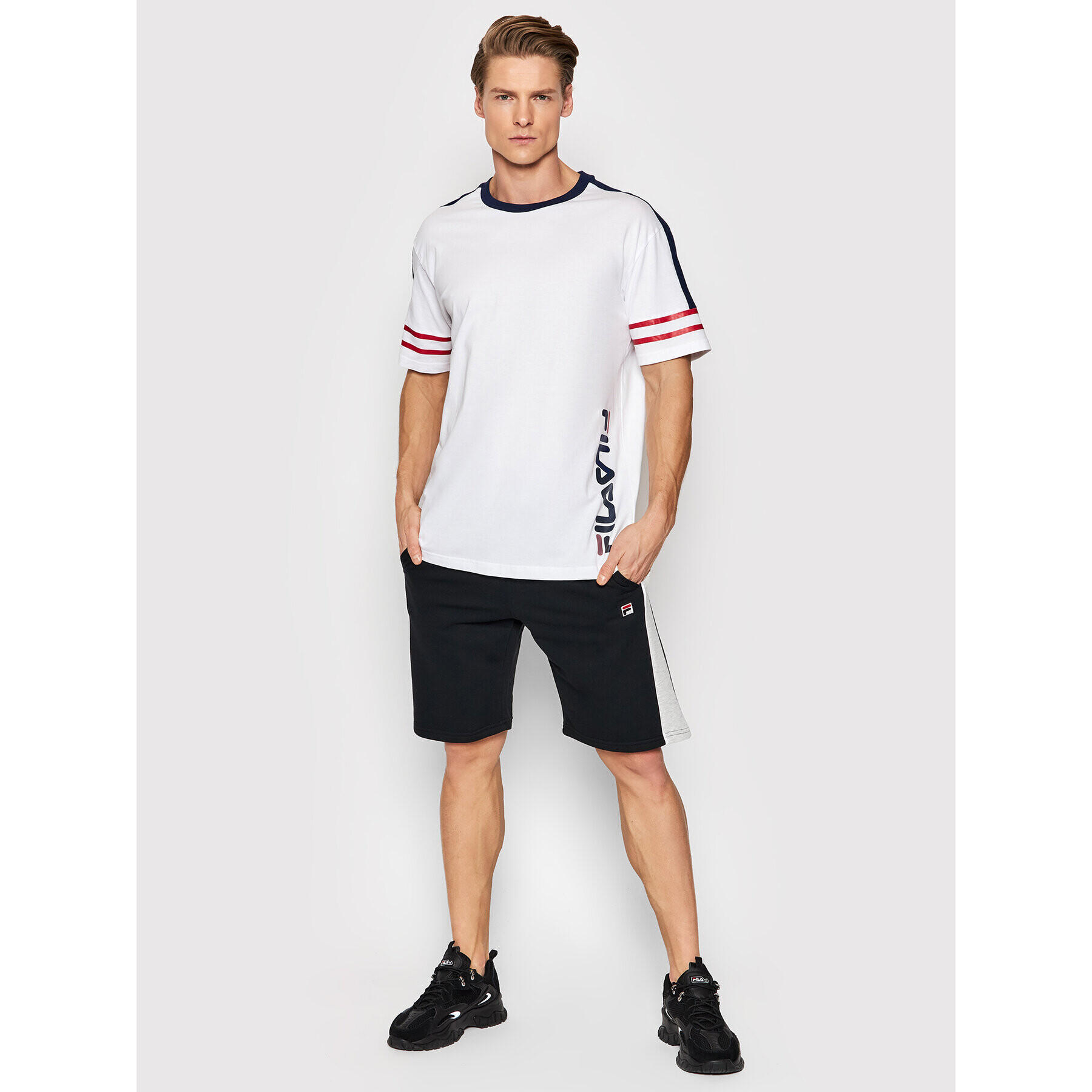 Fila T-Shirt Barstow 768989 Bílá Loose Fit - Pepit.cz