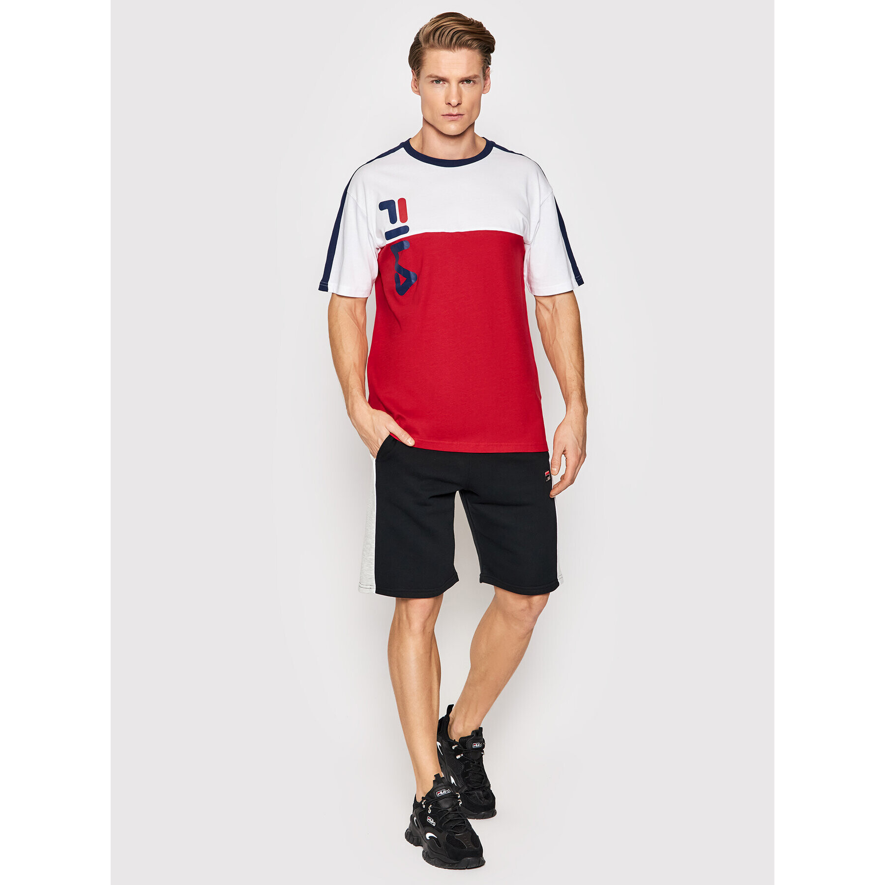 Fila T-Shirt Bartin 768990 Červená Loose Fit - Pepit.cz