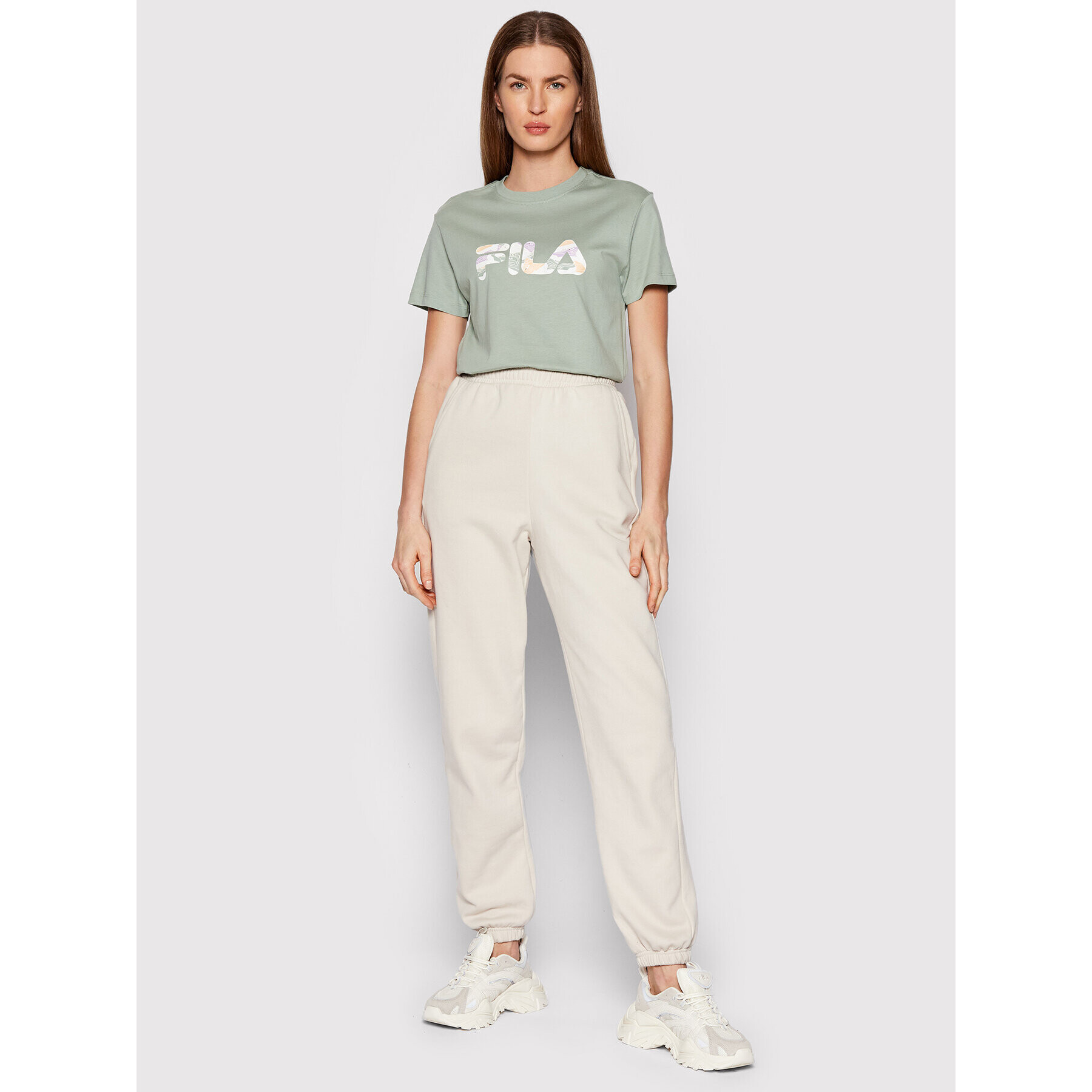 Fila T-Shirt Basco FAW0098 Zelená Regular Fit - Pepit.cz