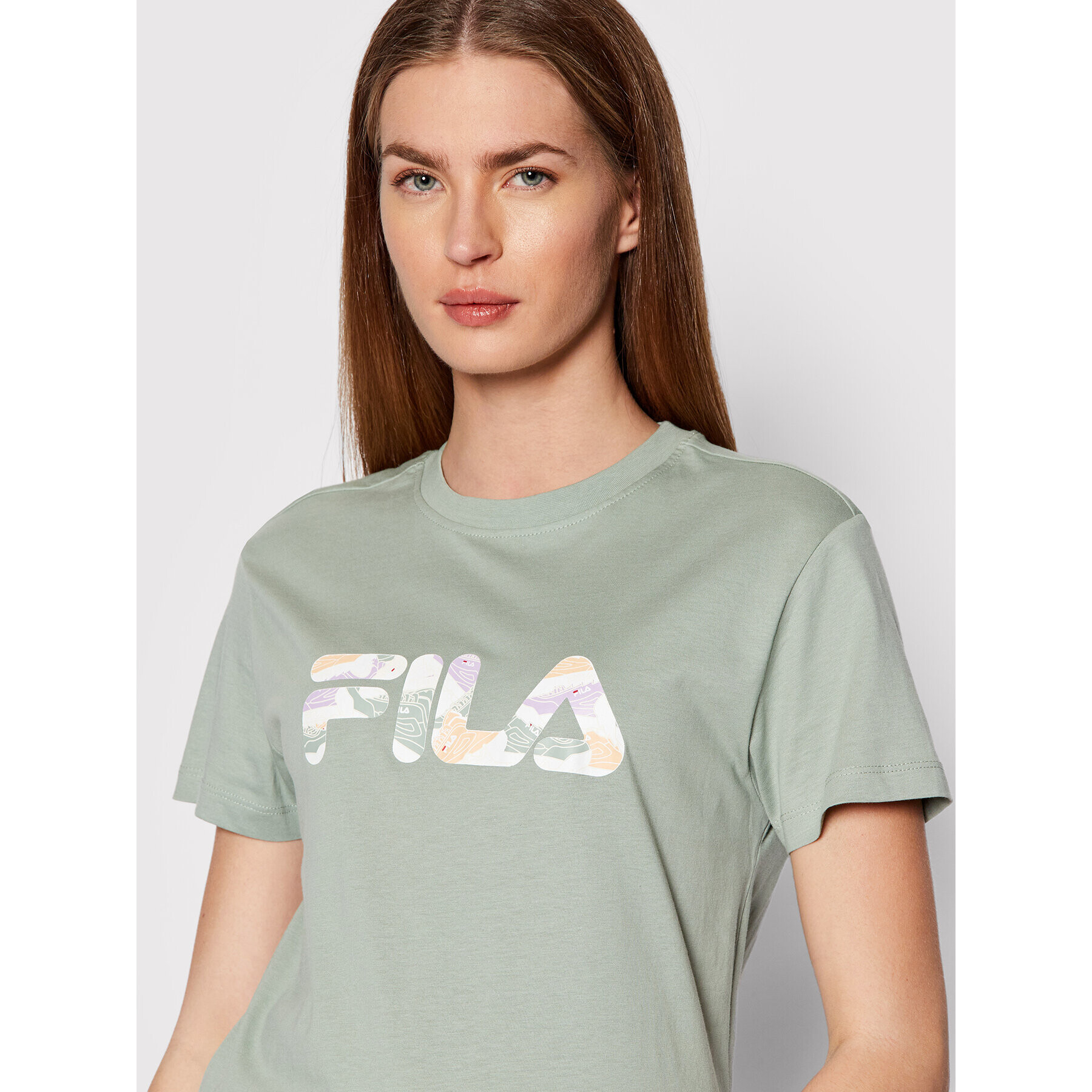 Fila T-Shirt Basco FAW0098 Zelená Regular Fit - Pepit.cz