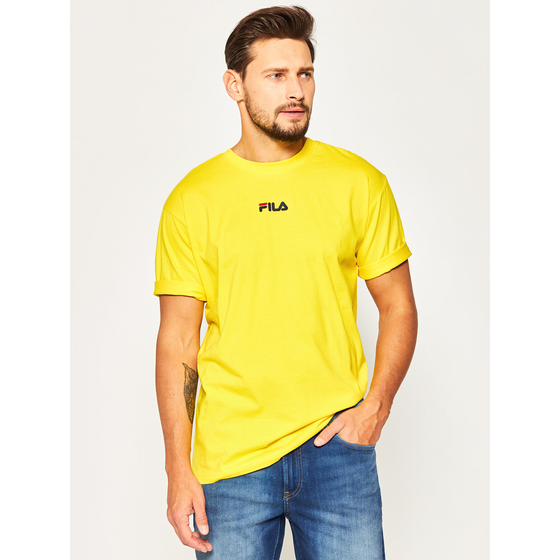 Fila T-Shirt Bender 687484 Žlutá Regular Fit - Pepit.cz