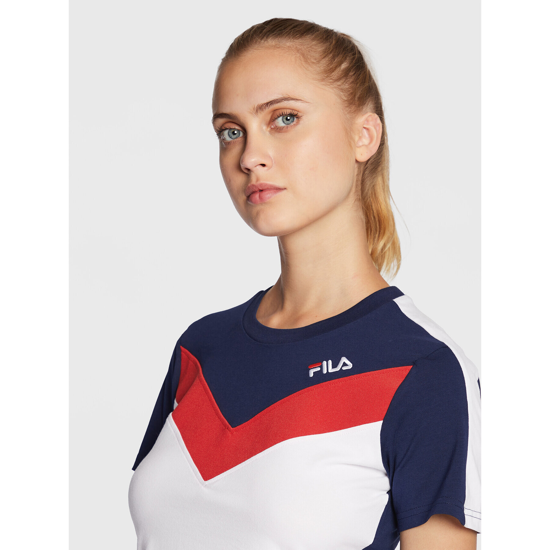 Fila T-Shirt Biella FAW0272 Tmavomodrá Slim Fit - Pepit.cz