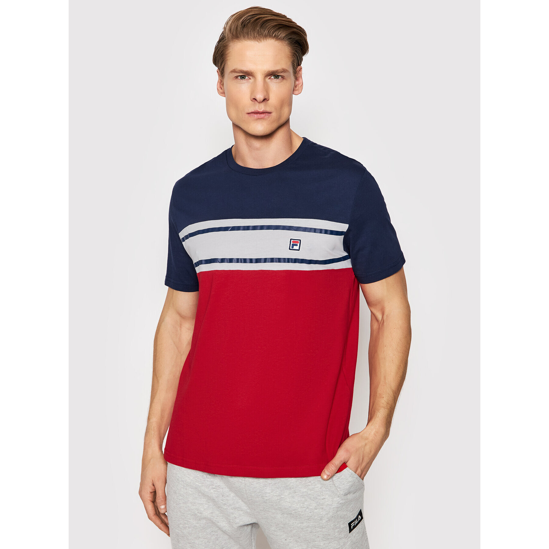 Fila T-Shirt Boise 768987 Červená Regular Fit - Pepit.cz