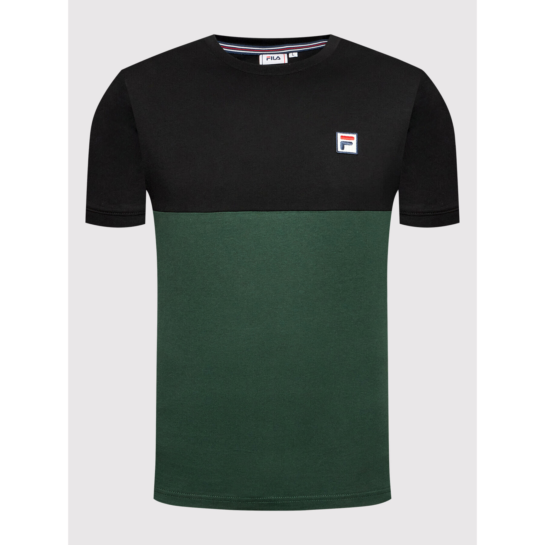 Fila T-Shirt Cian Blocked 688985 Zelená Regular Fit - Pepit.cz