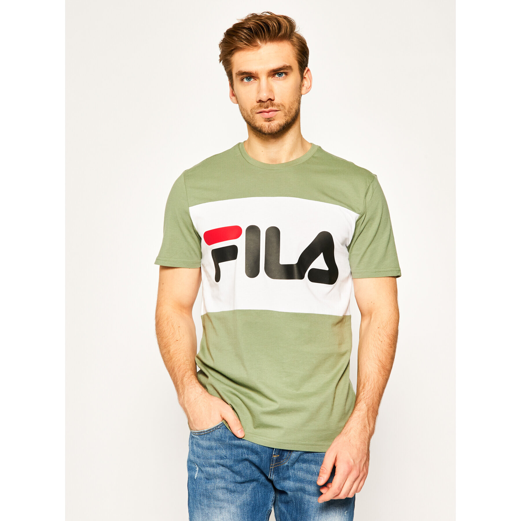 Fila T-Shirt Day Tee 681244 Zelená Regular Fit - Pepit.cz