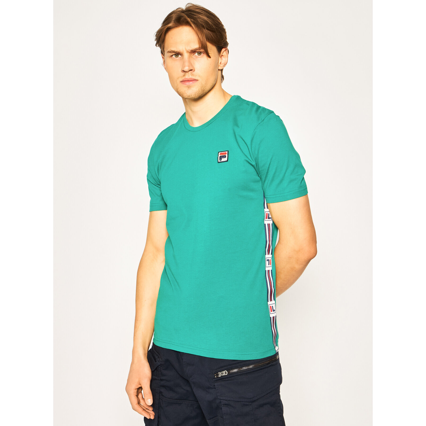 Fila T-Shirt Hades 687640 Zelená Regular Fit - Pepit.cz