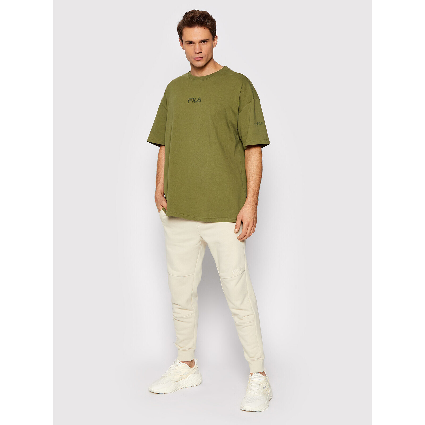 Fila T-Shirt Jaden 689772 Zelená Oversize - Pepit.cz