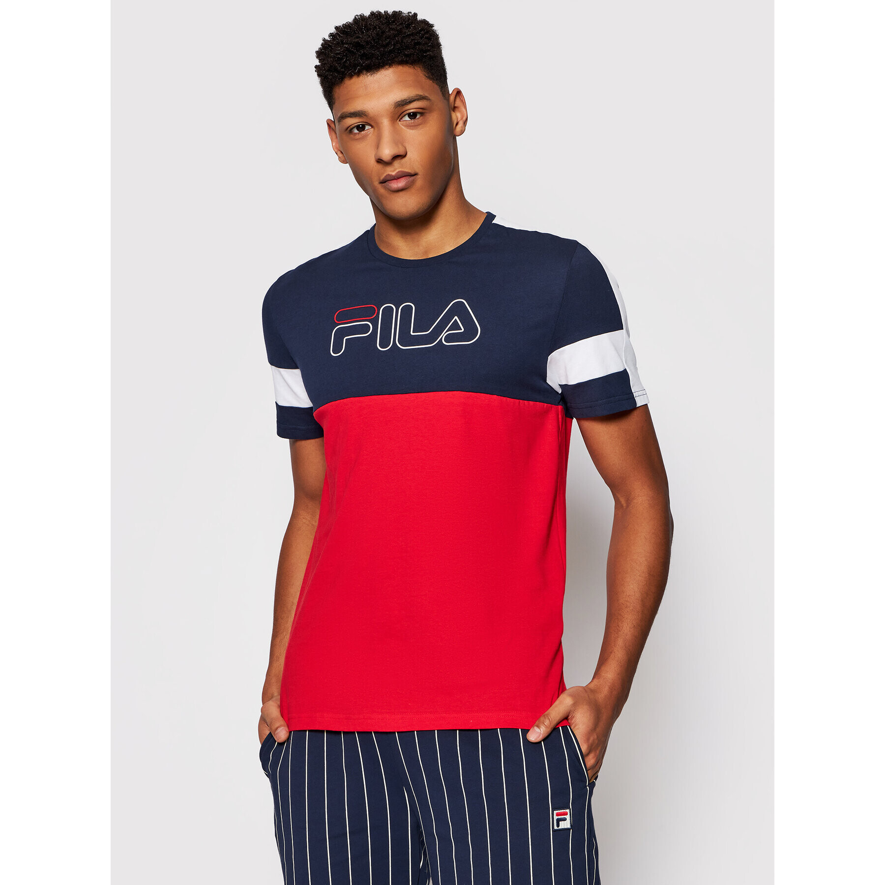 Fila T-Shirt Jadon Blocked 683257 Barevná Regular Fit - Pepit.cz