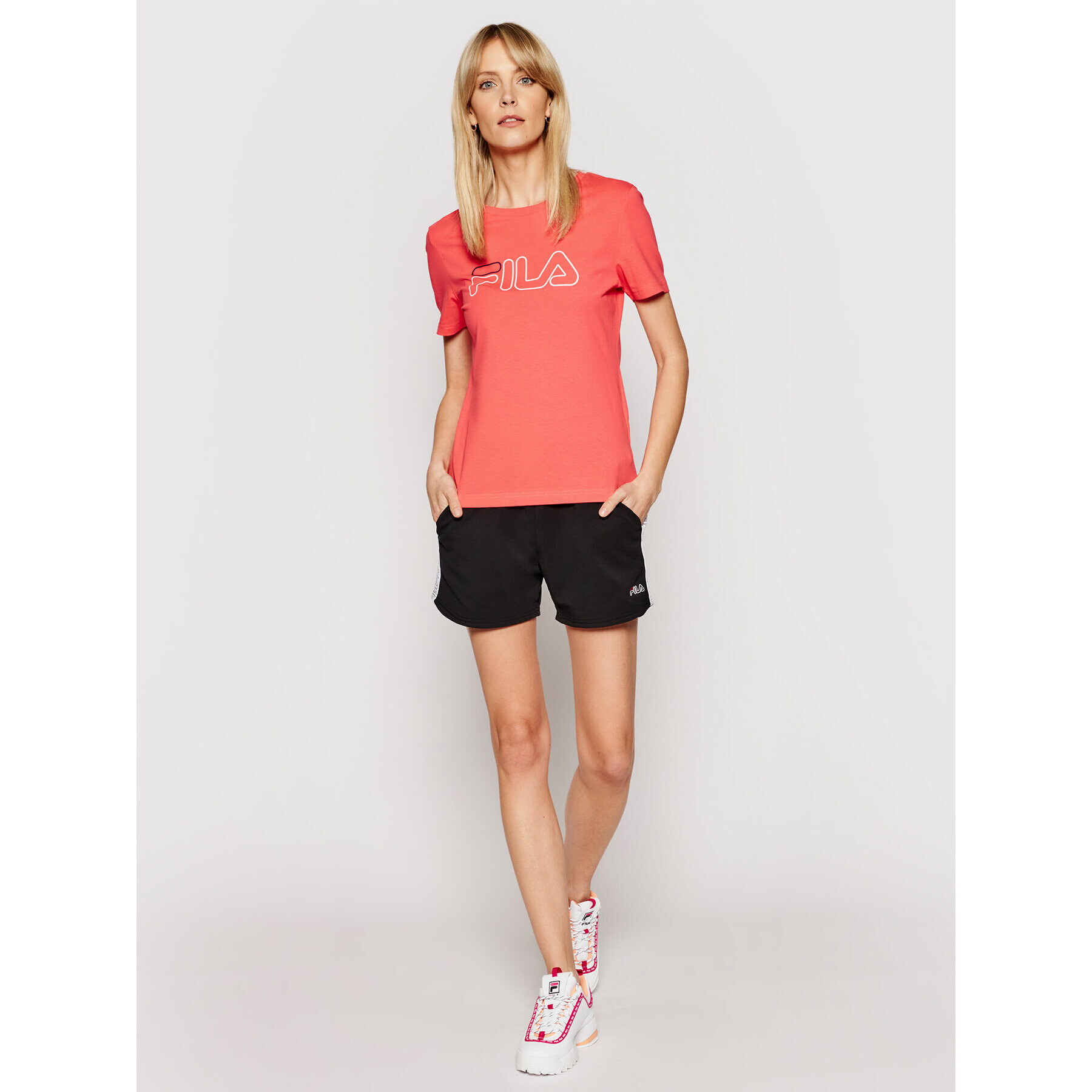 Fila T-Shirt Ladan 683179 Oranžová Regular Fit - Pepit.cz