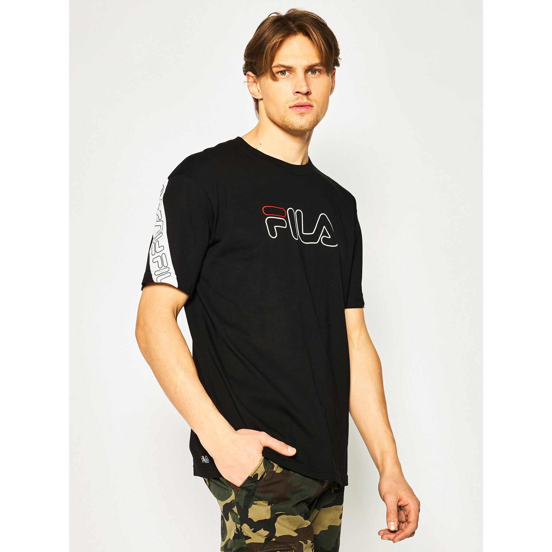 Fila T-Shirt Loe Tee 683095 Černá Regular Fit - Pepit.cz