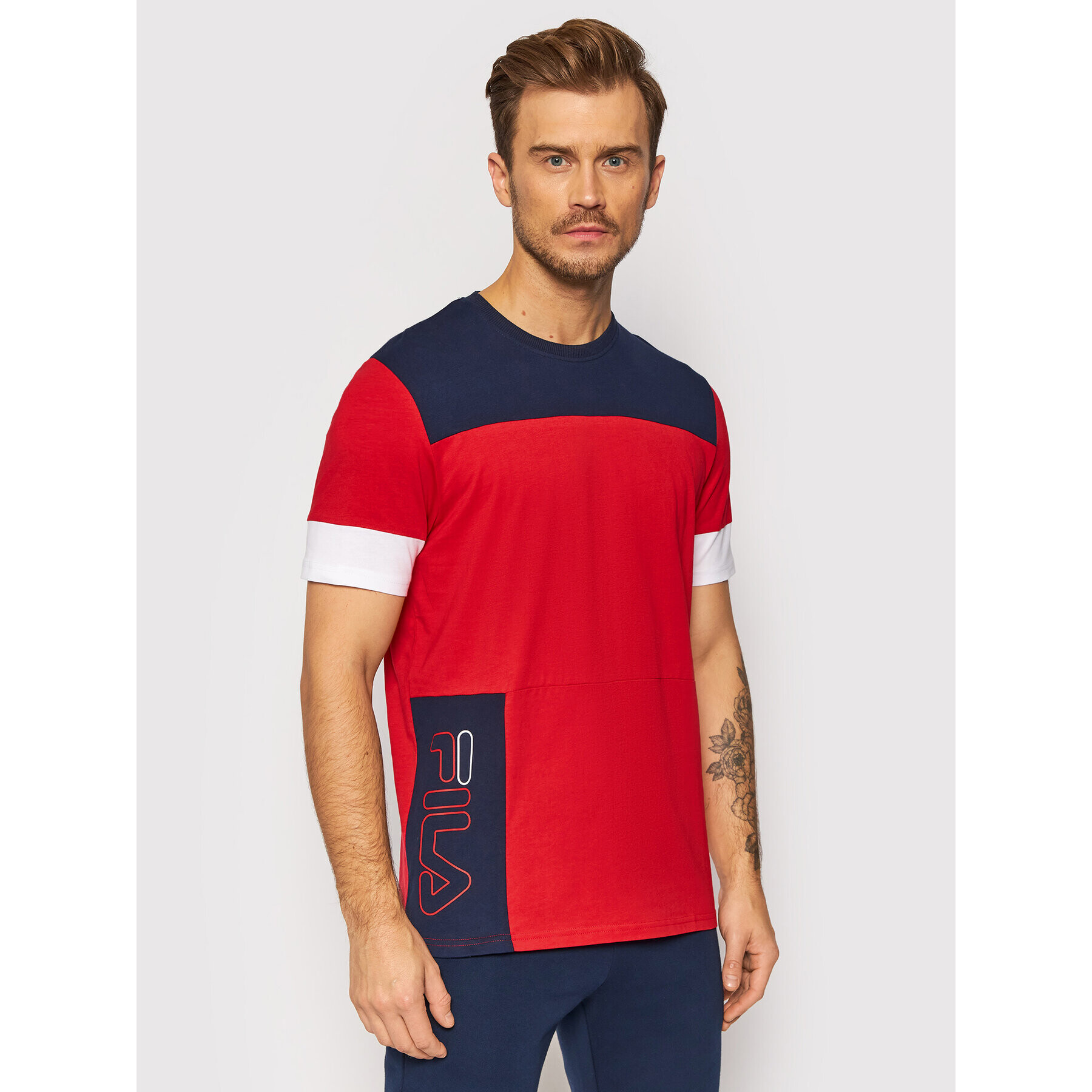 Fila T-Shirt Pagan Blocked 683456 Barevná Regular Fit - Pepit.cz